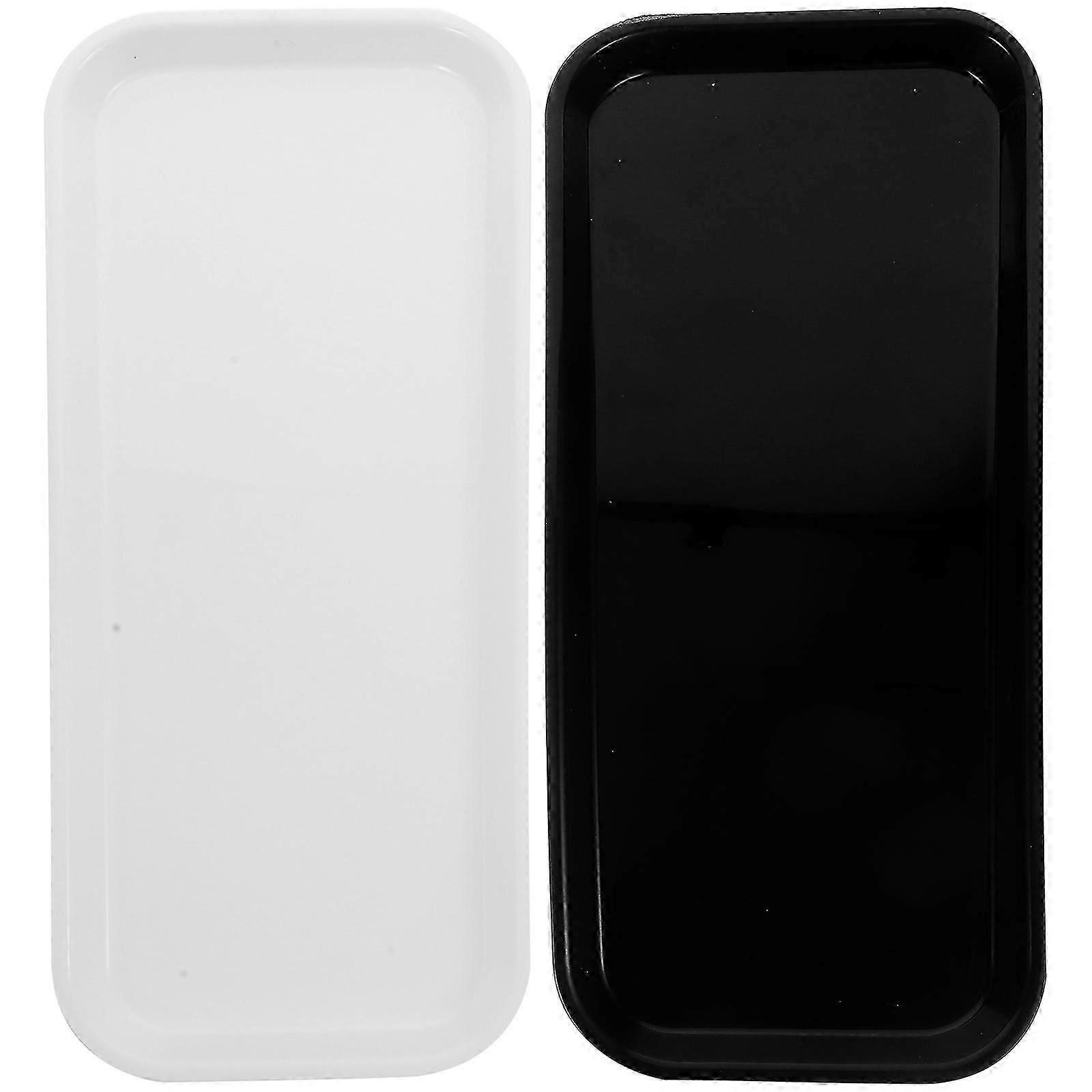 2pcs Rectangle Cake Storage Plates Cake Display Tray Cake Holders Dessert Holders