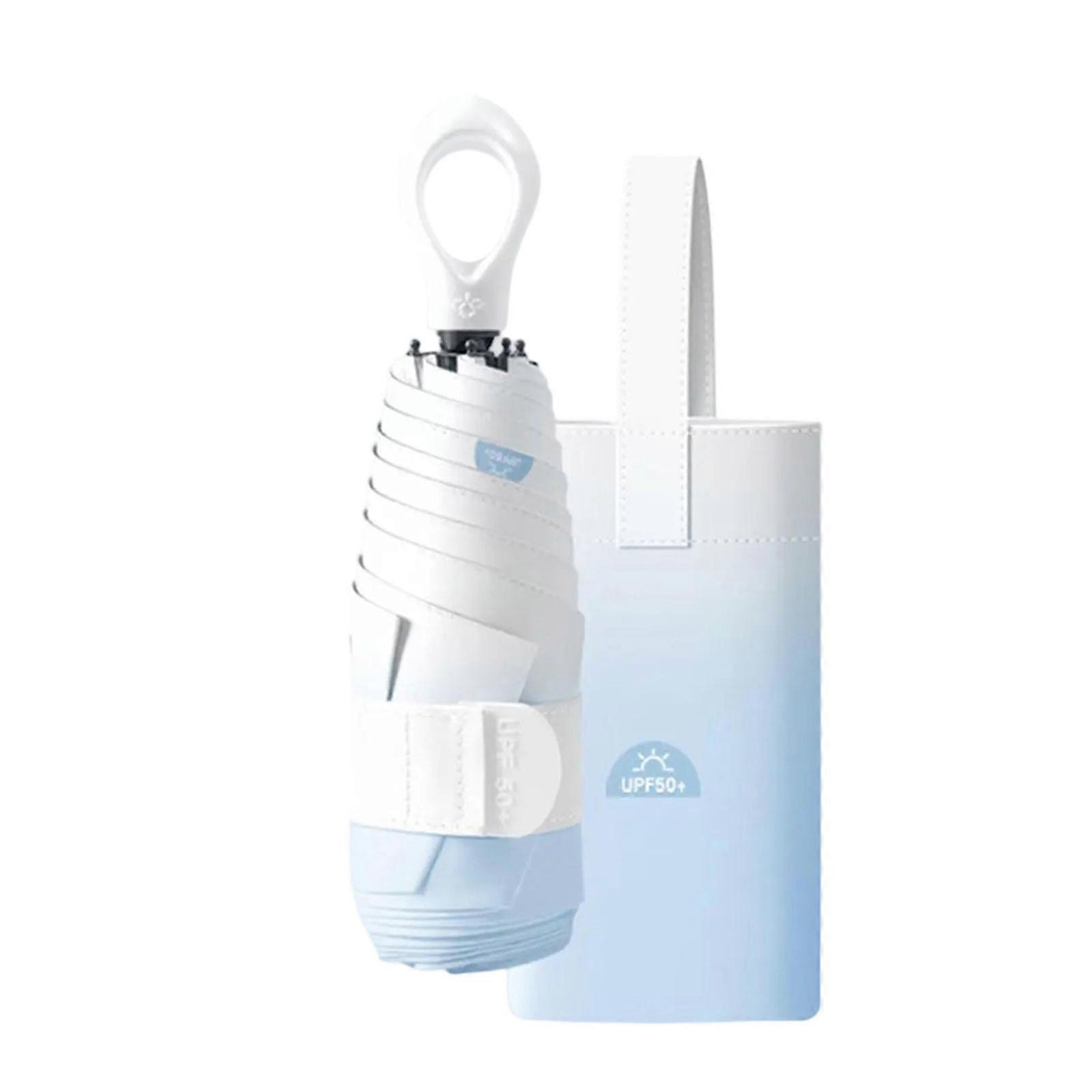 Gradients Color Travel Umbrellas Mini Lightweights UVs Protections 6x2 Ribs Easy to Carry in Purse or Backpacks  Sky Blue
