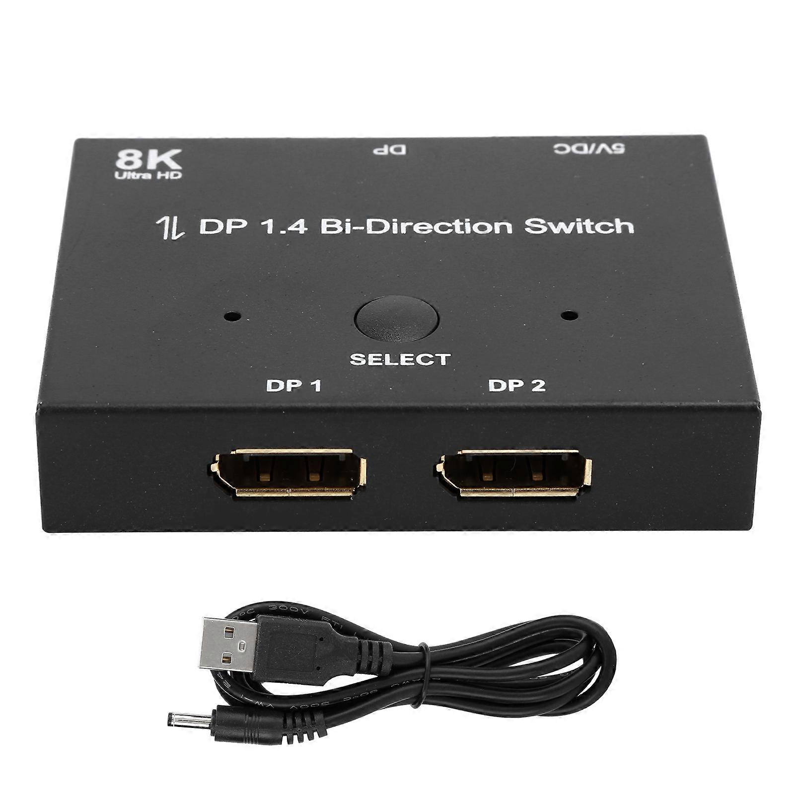 Computer Converter E0303 DisplayPort 1.4 8K 60Hz BiDirection Switch Splitter