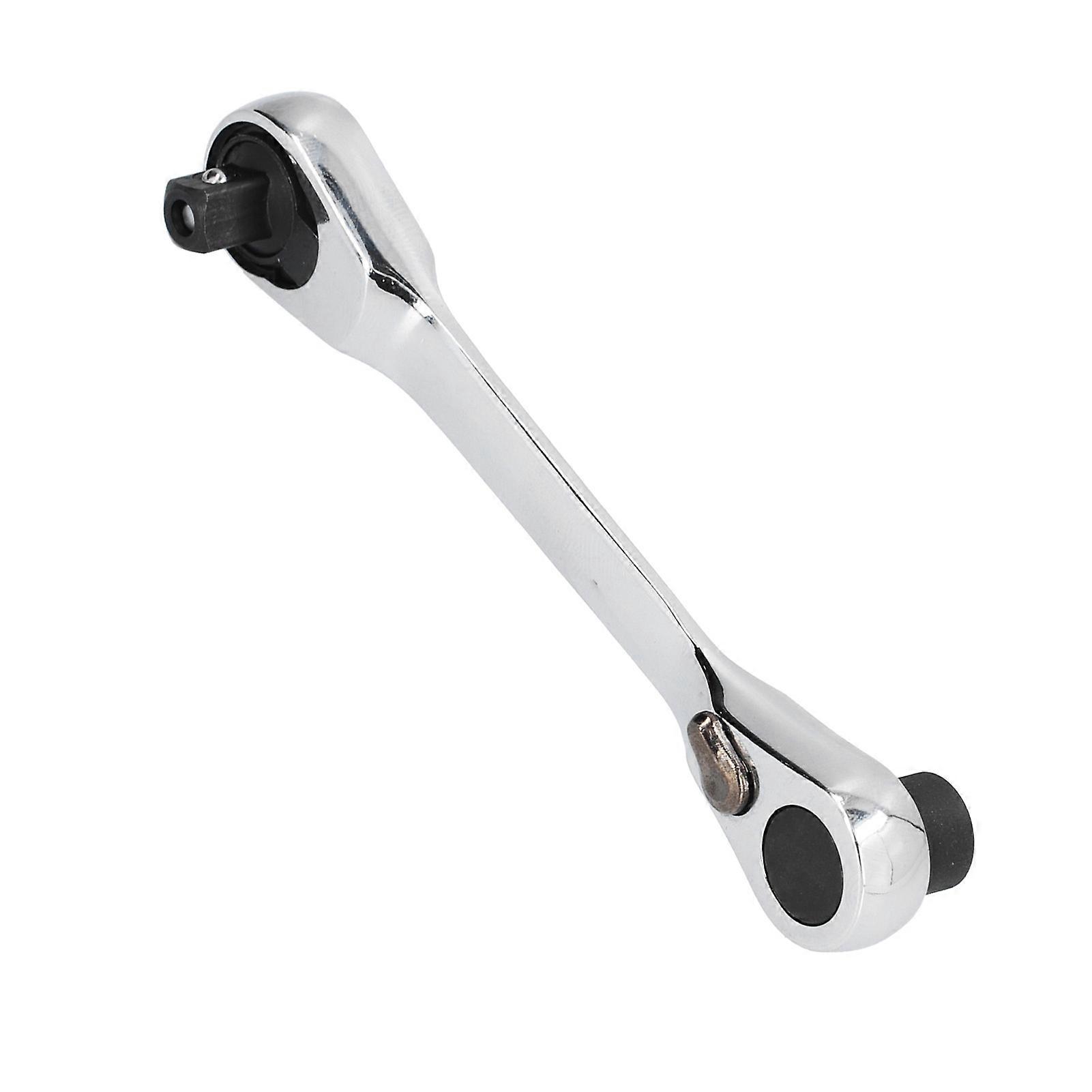 1/4" 72 Teeth Mini Socket Ratchet Wrench, Quick Hex Screwdriver, 2-Purpose Wrench