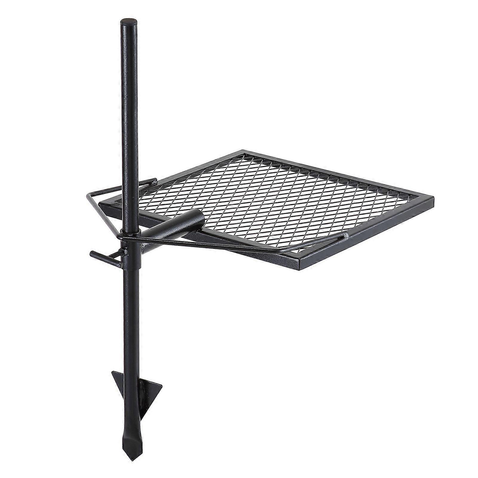 Swivel Campfire Grill Heavy Duty Steel Open Fire Cooking Grate Adjustable
