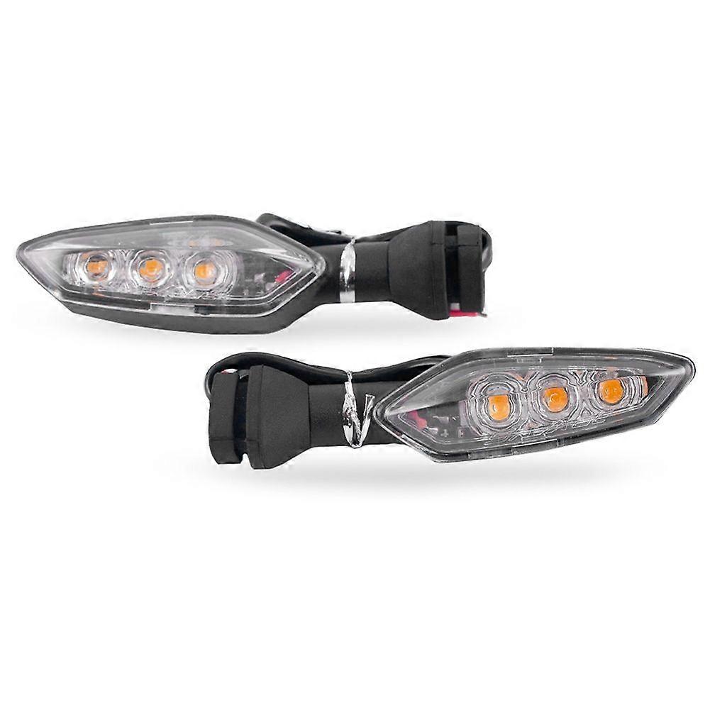 Motorcycle Transparent White LED Turn Signal Light for