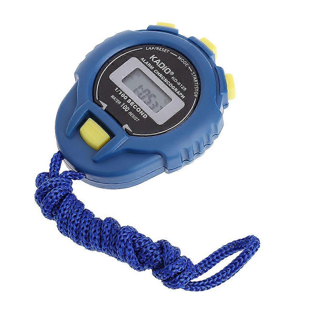 Handheld Digital LCD Sports Stopwatch Chronograph Counter Timer for w/Strap