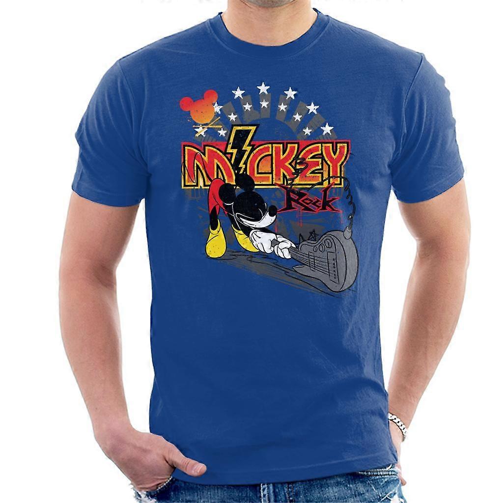 Disney Mickey Mouse Rock Band Guitar Smash Men's T-Shirt