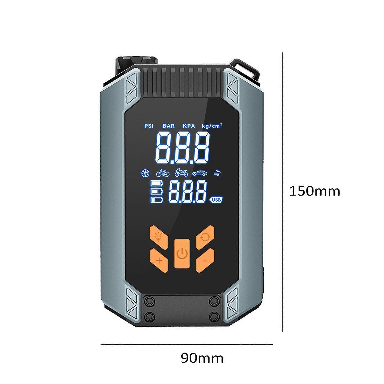 Tire Inflator Portable Air Compressor for Car Tires, 150PSI Cordless Air Pump Portable Bike Tire Pump with LCD Display Screen LED Lighting for Car, M