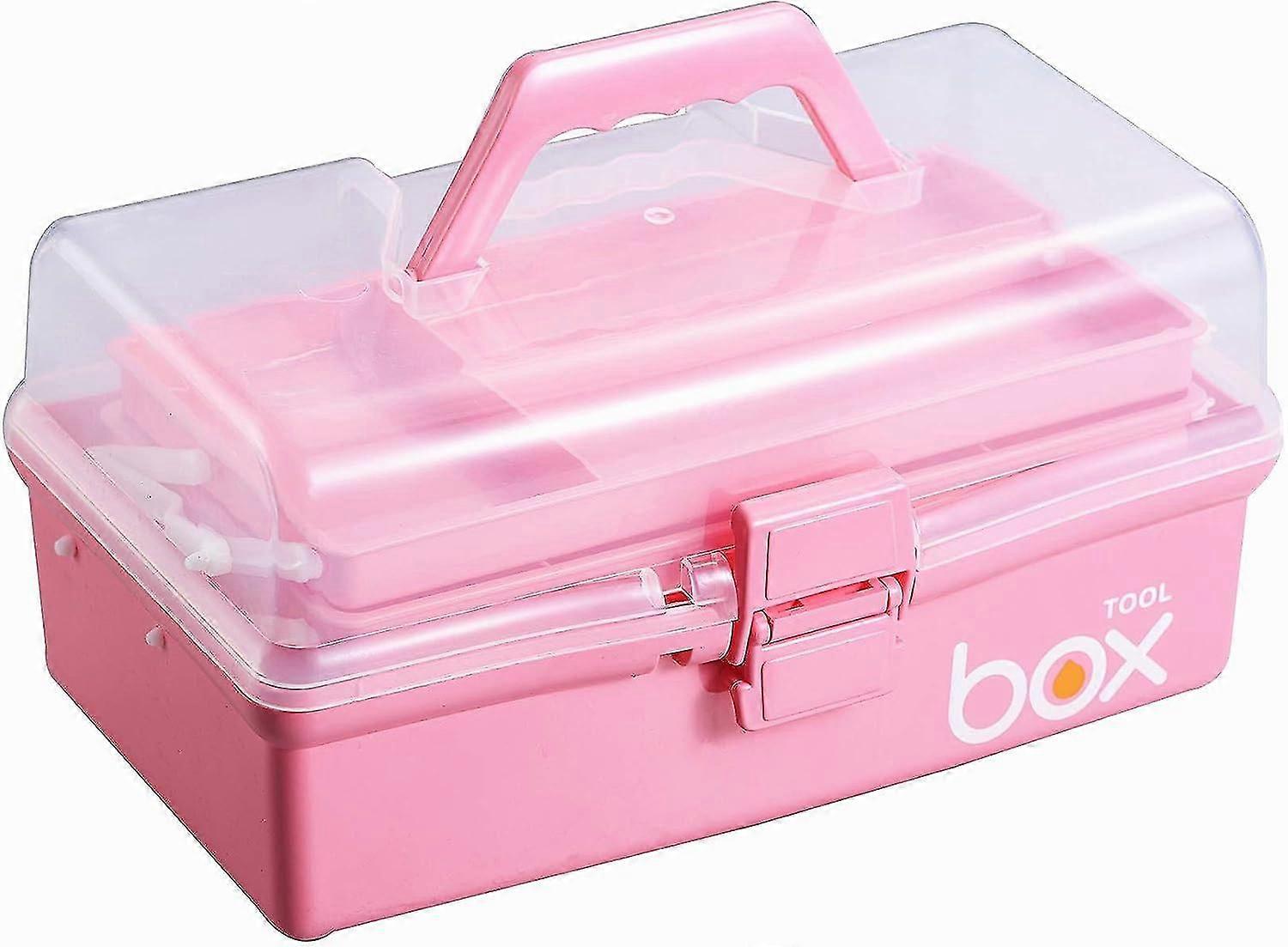 Clear Plastic Storage Box/tool Box - Multipurpose Organizer And Portable Handled Storage Case For Art Craft And Cosmetic