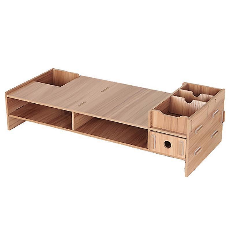 LCD Monitor Increase Rack Wooden Keyboard Rack Desktop Storage Rack Shelf LCD Monitor Shelf