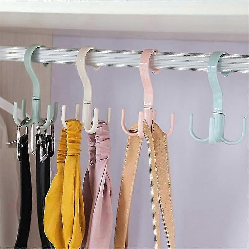3pcs Rotatable Coat Hooks Four Claw Hooks Hanging Hats Hanging Bags 5.51lbs(MAX)