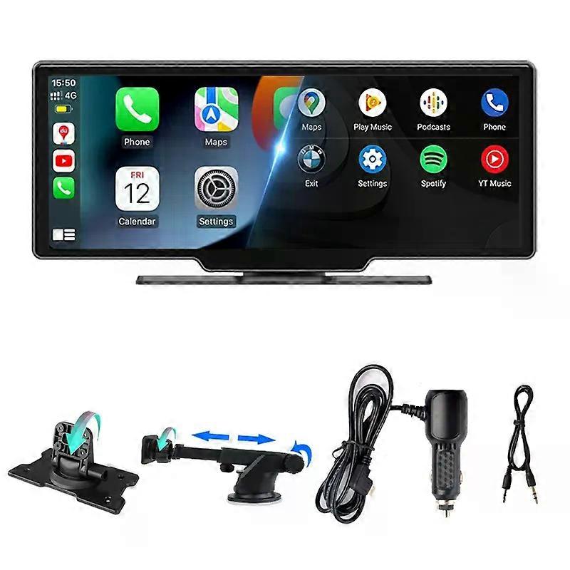 10.26 Inch IPS Screen Wireless CarPlay Android Auto Support Reverse Camera Car Dashboard Monitor Bluetooth FM GPS Navigation