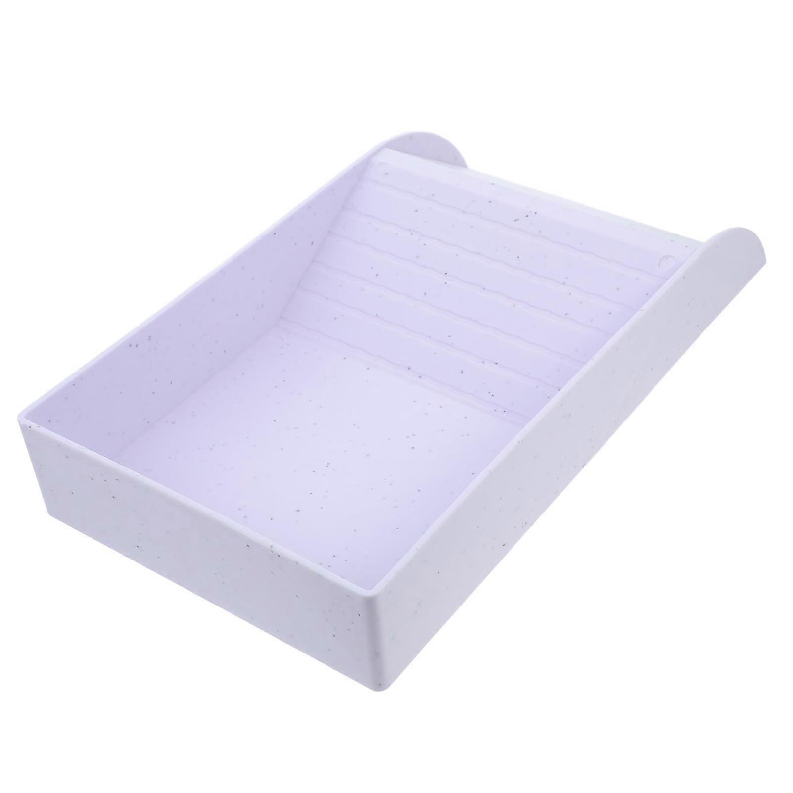Turtle Bath Basin with Feeding Bowl Reptile Water Tank Platform Abs Plastic Basking Fish Tank Supply for Tortoise Lizard