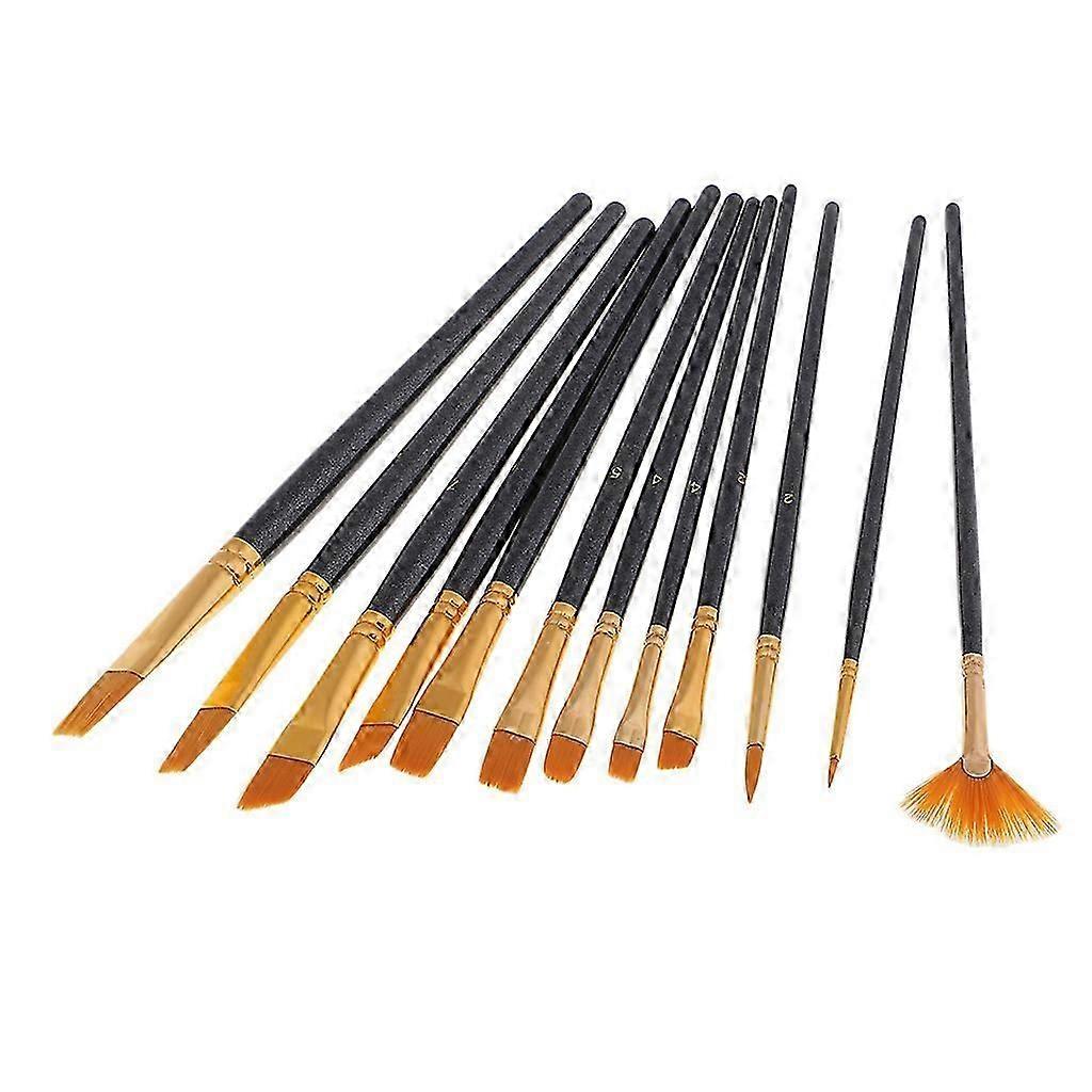 12pcs Students Paint Brushes Handle Drawing and body Brush Set