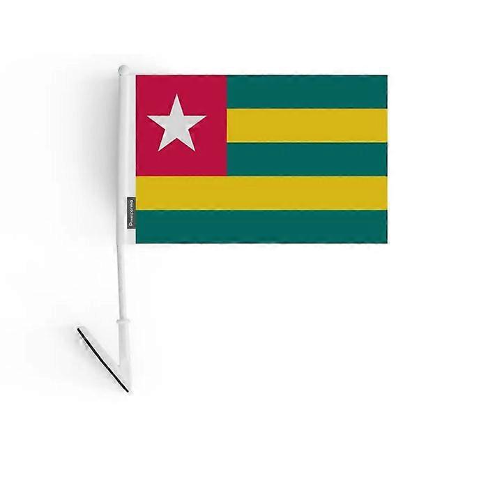 Adhesive Flag – Togo – 14 x 21 cm – Flexible Polyester – Easy to Stick – 1 piece