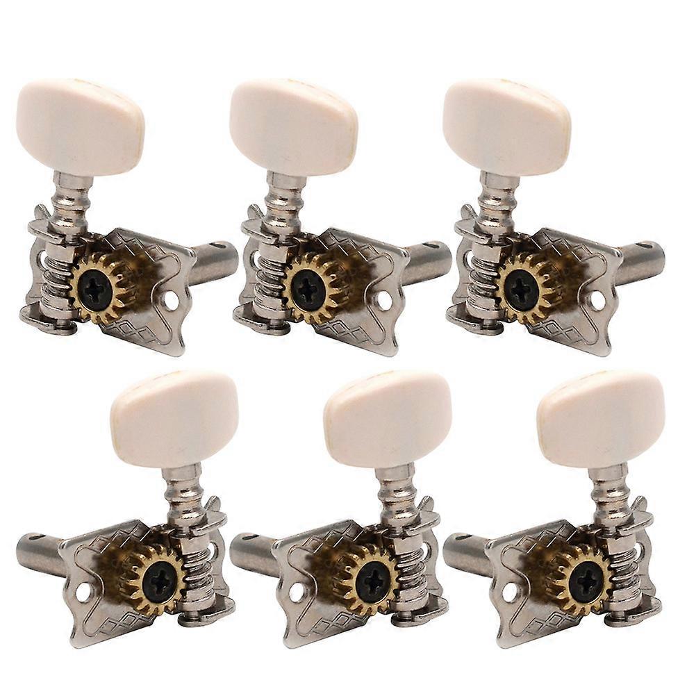 6pcs Retro Guitar Tuning Pegs Replacement for Acoustic Guitar Ukulele, Durable Vintage Style Left Right Tuning Keys