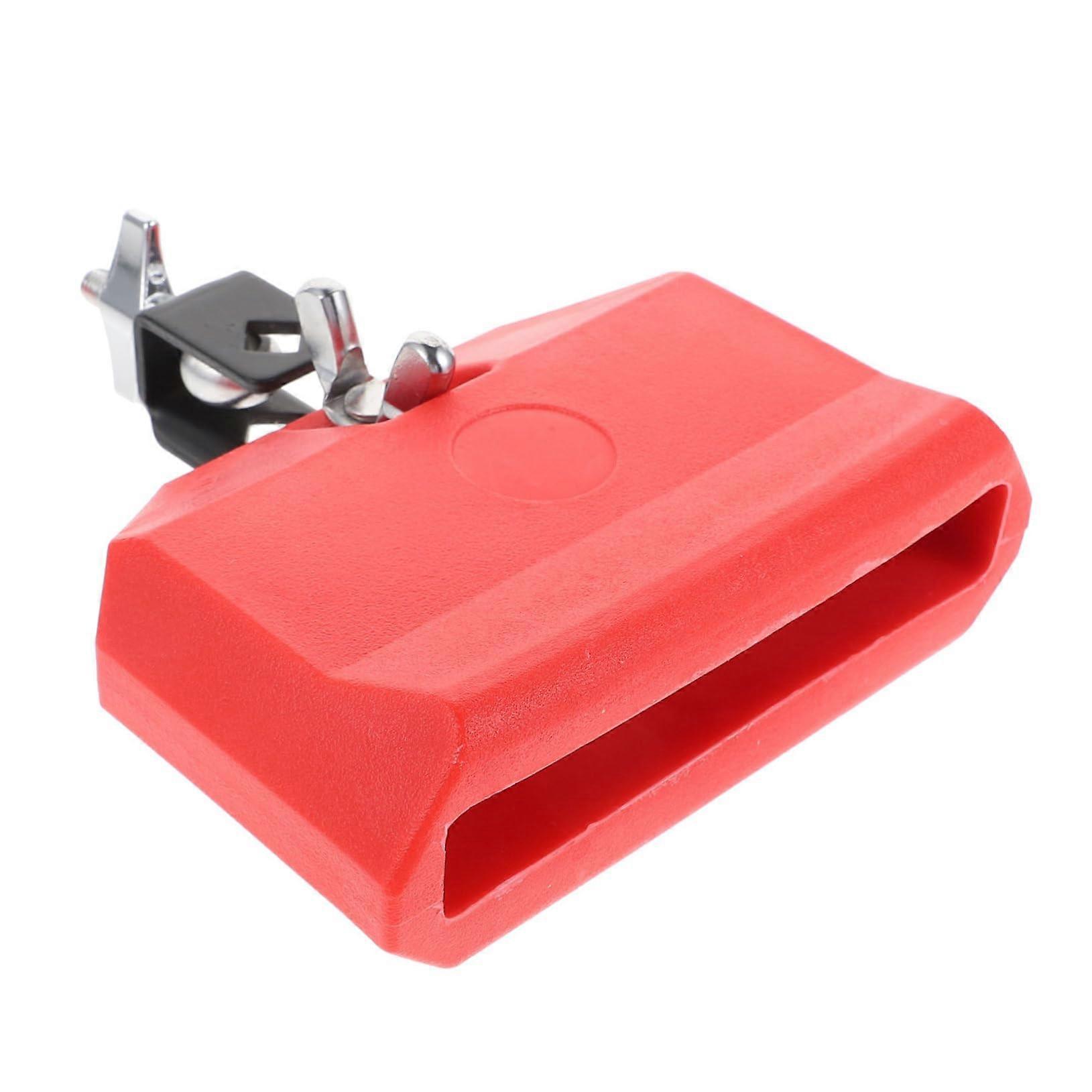 Drum Set 6-Inch Cowbell Accessory Red Rattle Drum Kit for Kids Musical Instrument for Boys and Girls