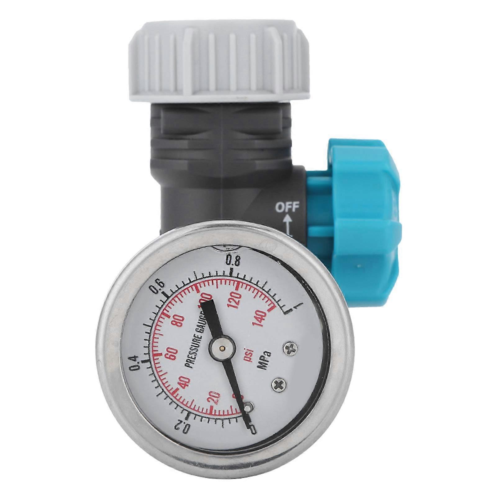 Adjustable Water Pressure Control Valve with Pressure Gauge, Garden Irrigation Regulator