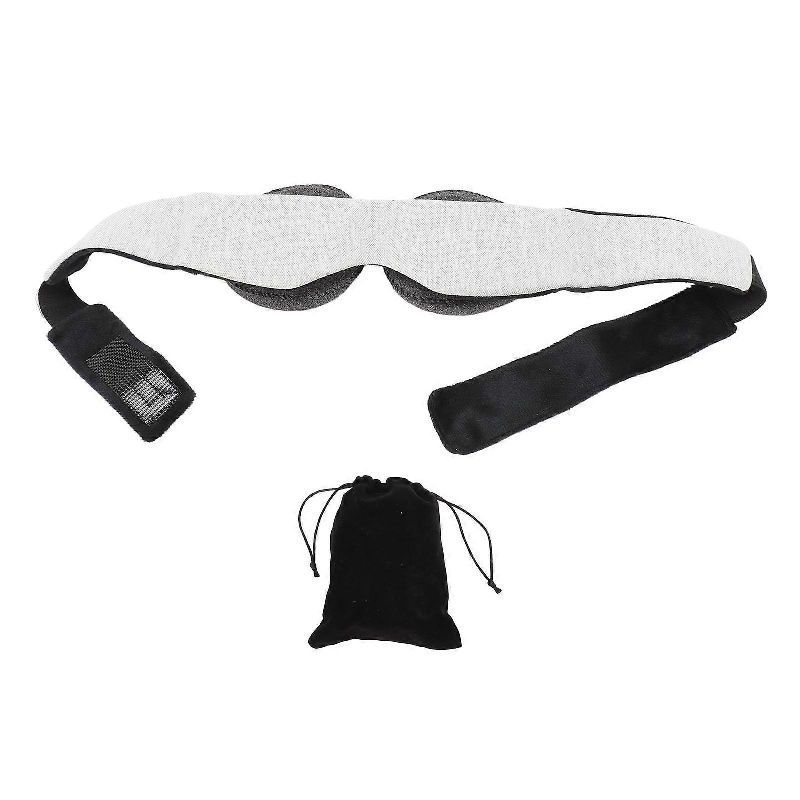 3D Contoured Eye Patch Light Blocking Memory Cotton Movable Eye Pad for Sleeping Use Grey