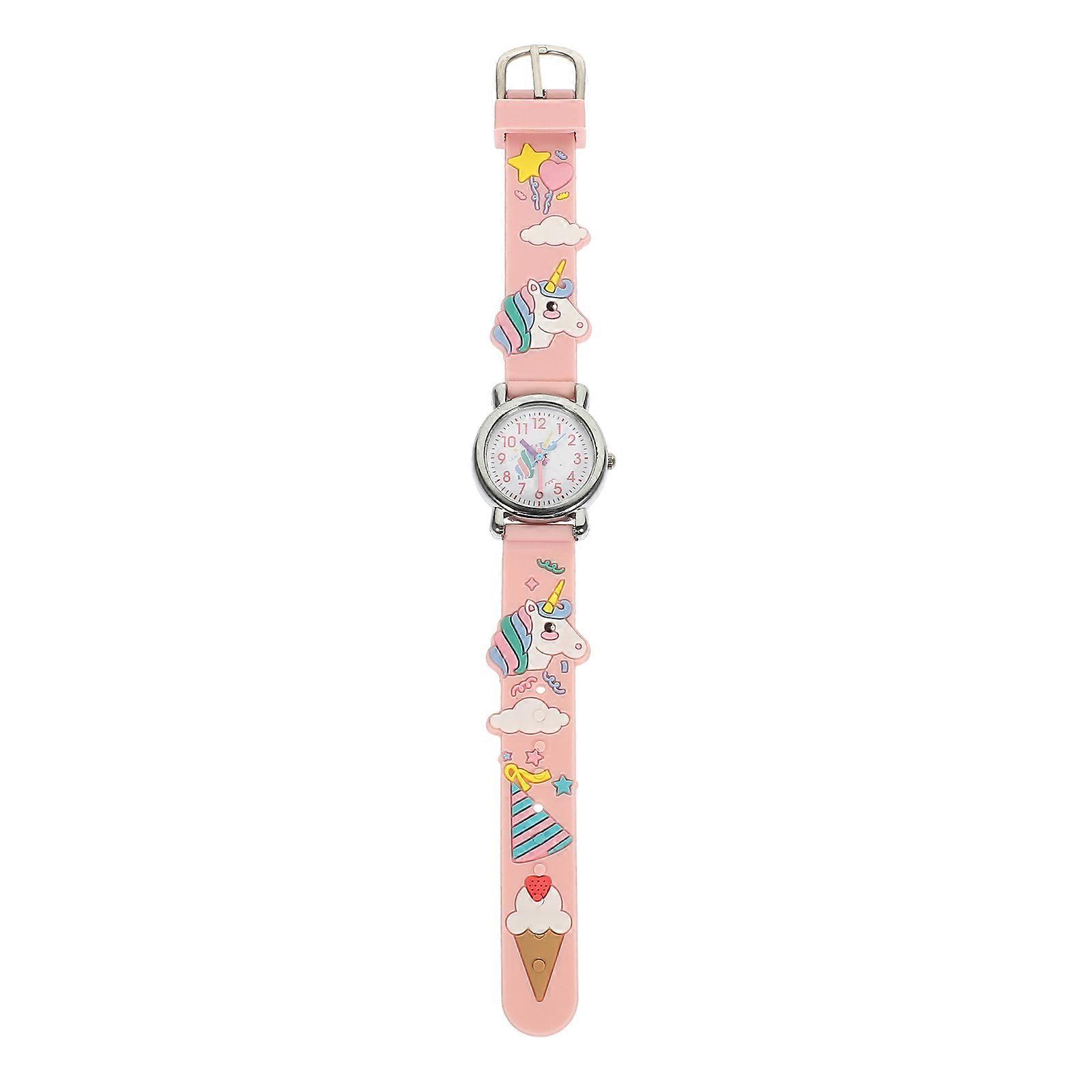 Lightweight Colorful Unicorn Cartoon Pattern Wrist Watch for Boys with Comfortable Strap