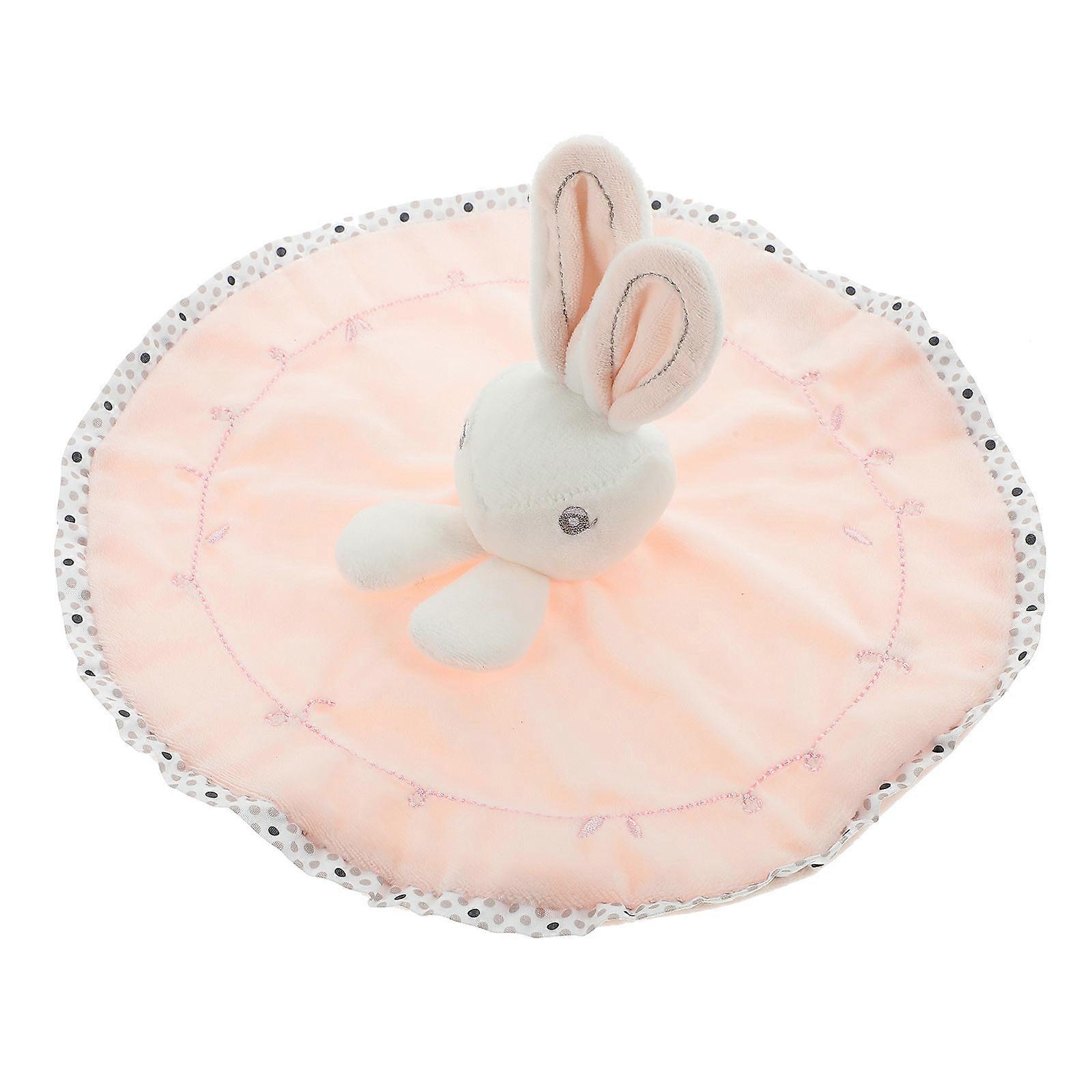 Animal Soothe Appease Towel Plush Ribbit Comforting Toy Towel Appeasing Towel Soothing Towel Baby Plush Toys for Baby Infant Pink