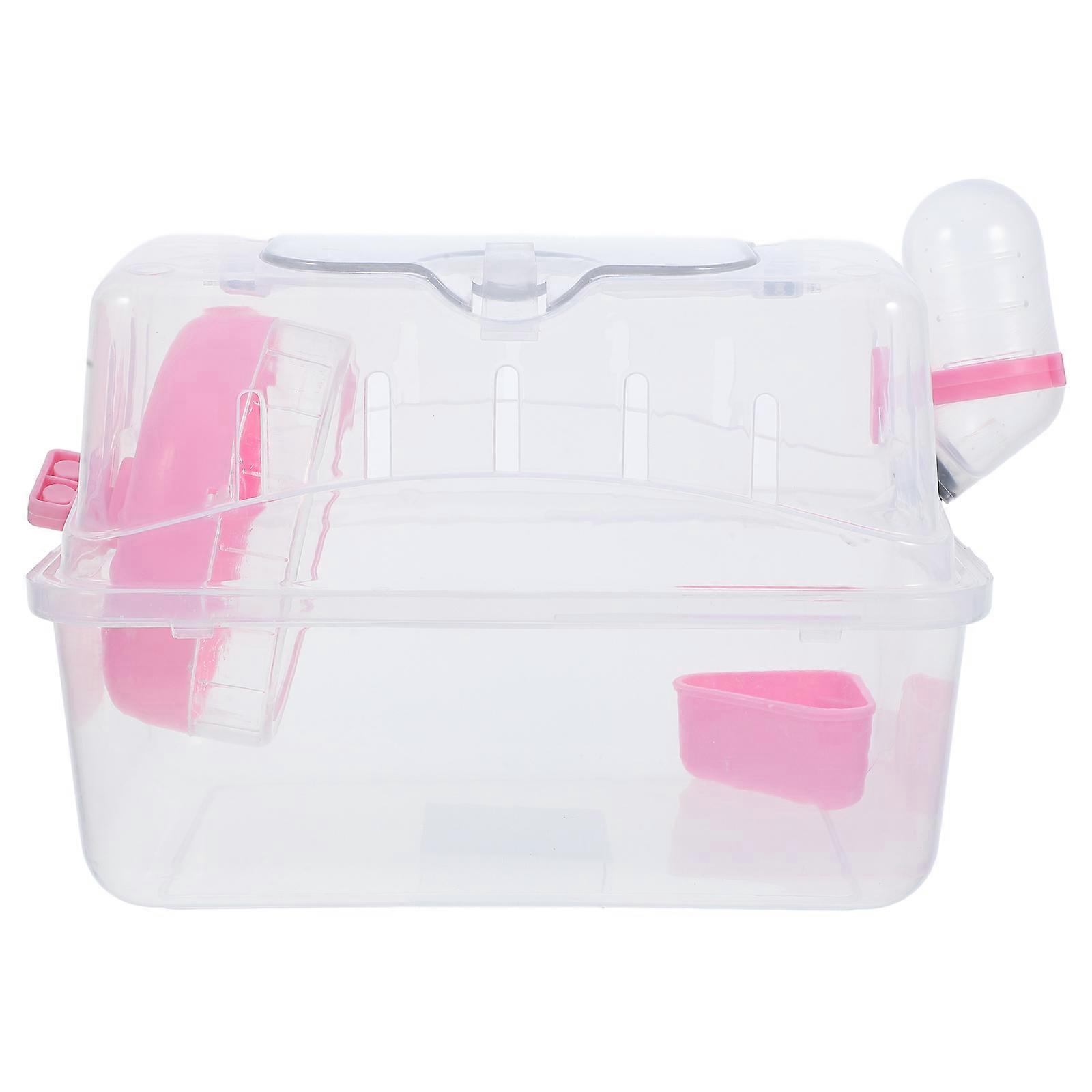 Transparent Hamster Cage Providing Unobstructed View and Secure Handling
