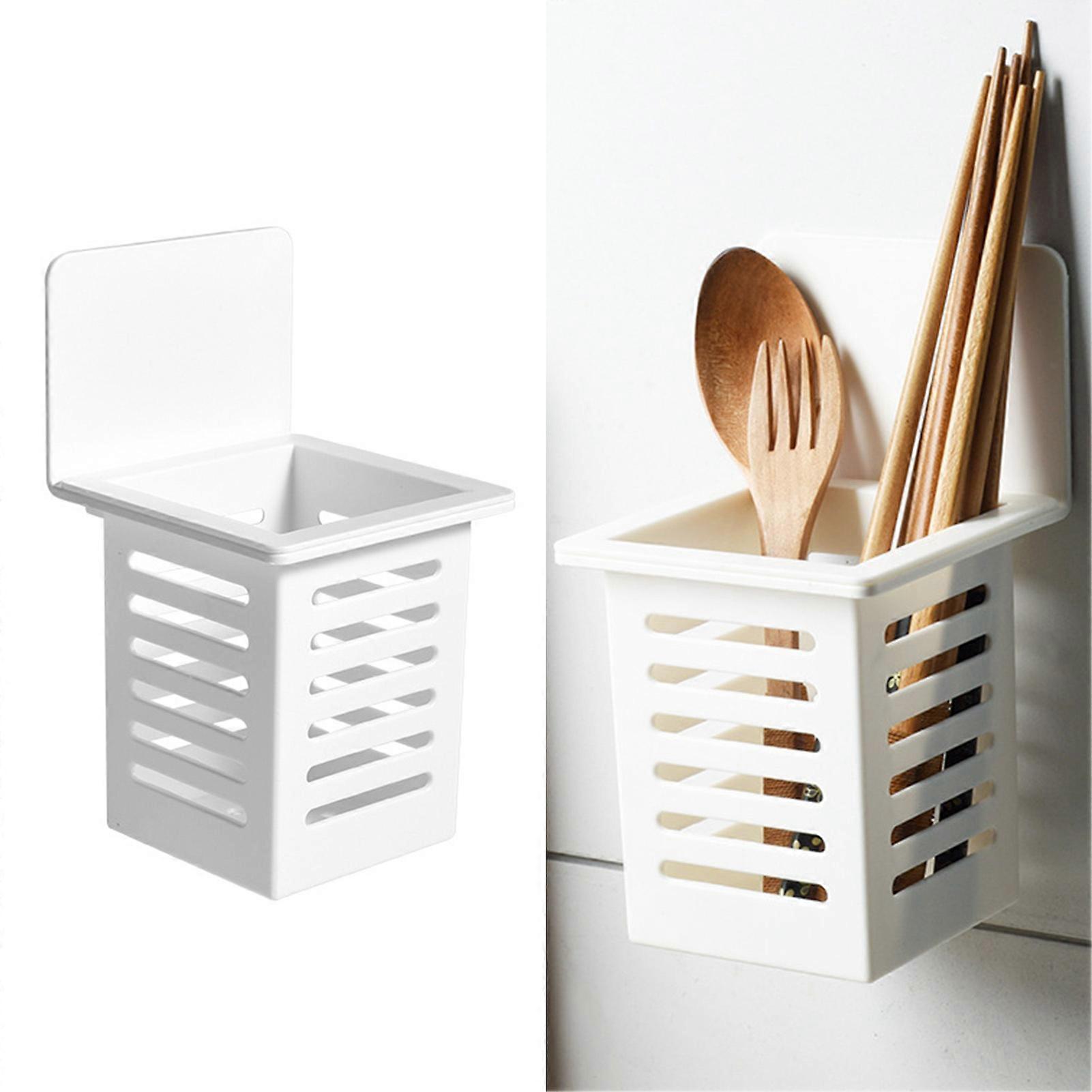 Wall Mounted Plastic Chopstick Holder Multifunctional Kitchen Cage