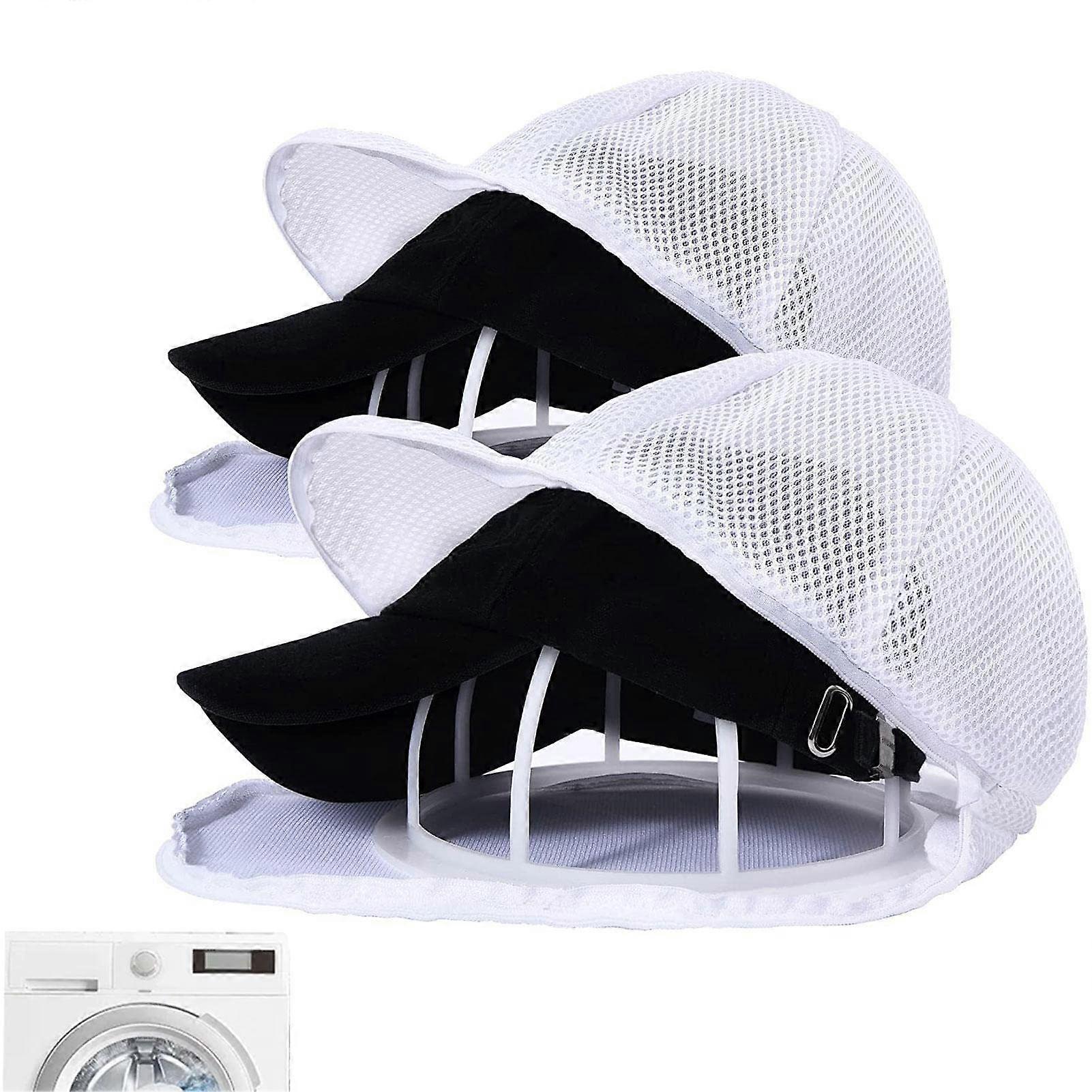 Basecap Washing Rack - Pack of 2 - Cap Washer, Mesh Laundry Bag for Hats, Multifunctional Cap Organizer