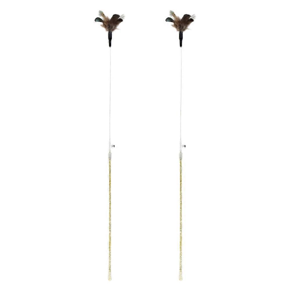 Cat Teaser Stick with Bell Interactive Play Rod for Exercise Lightweight & Flexible Design for Kittens