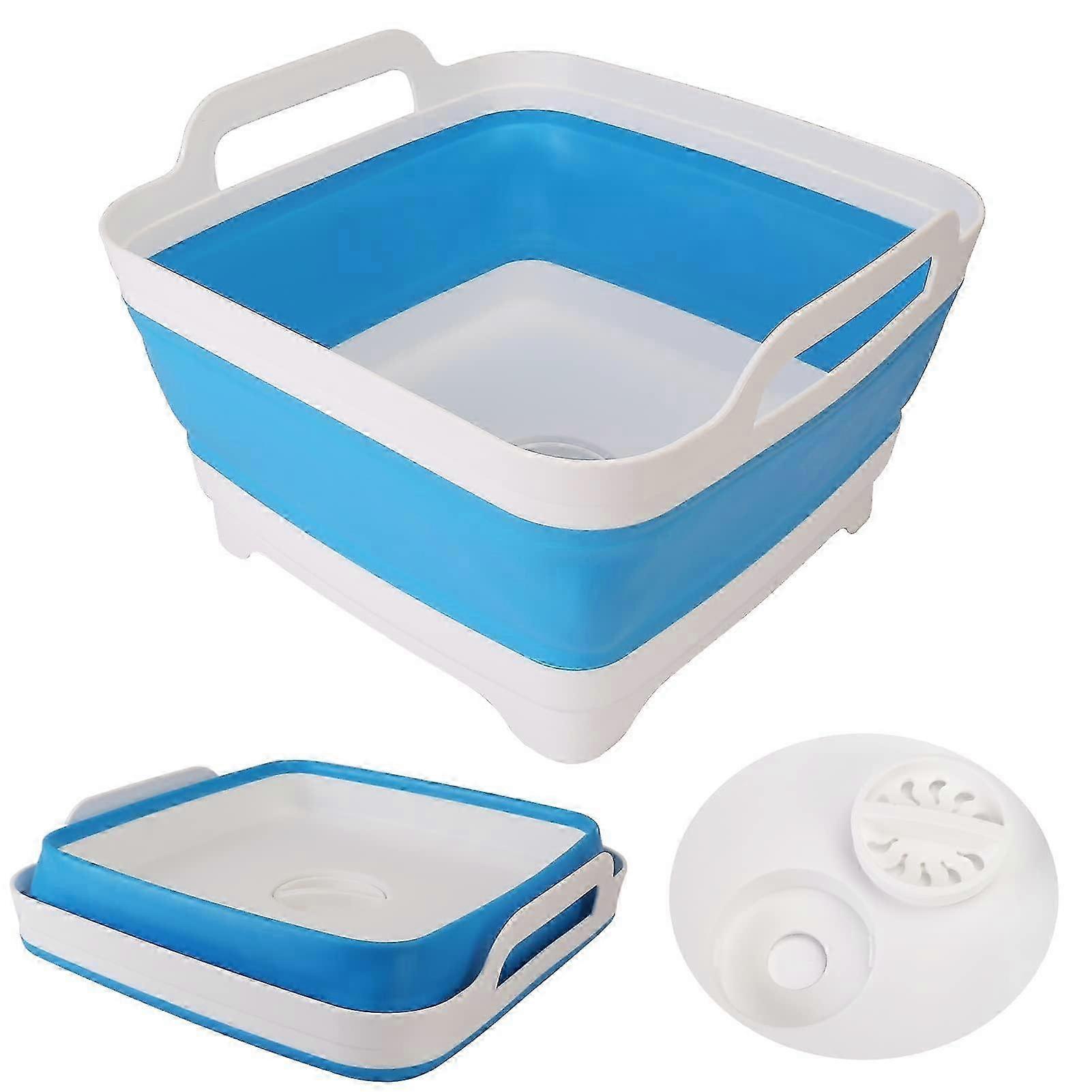 Foldable Blue Sink for Easy Storage  Space-Saving Solutions