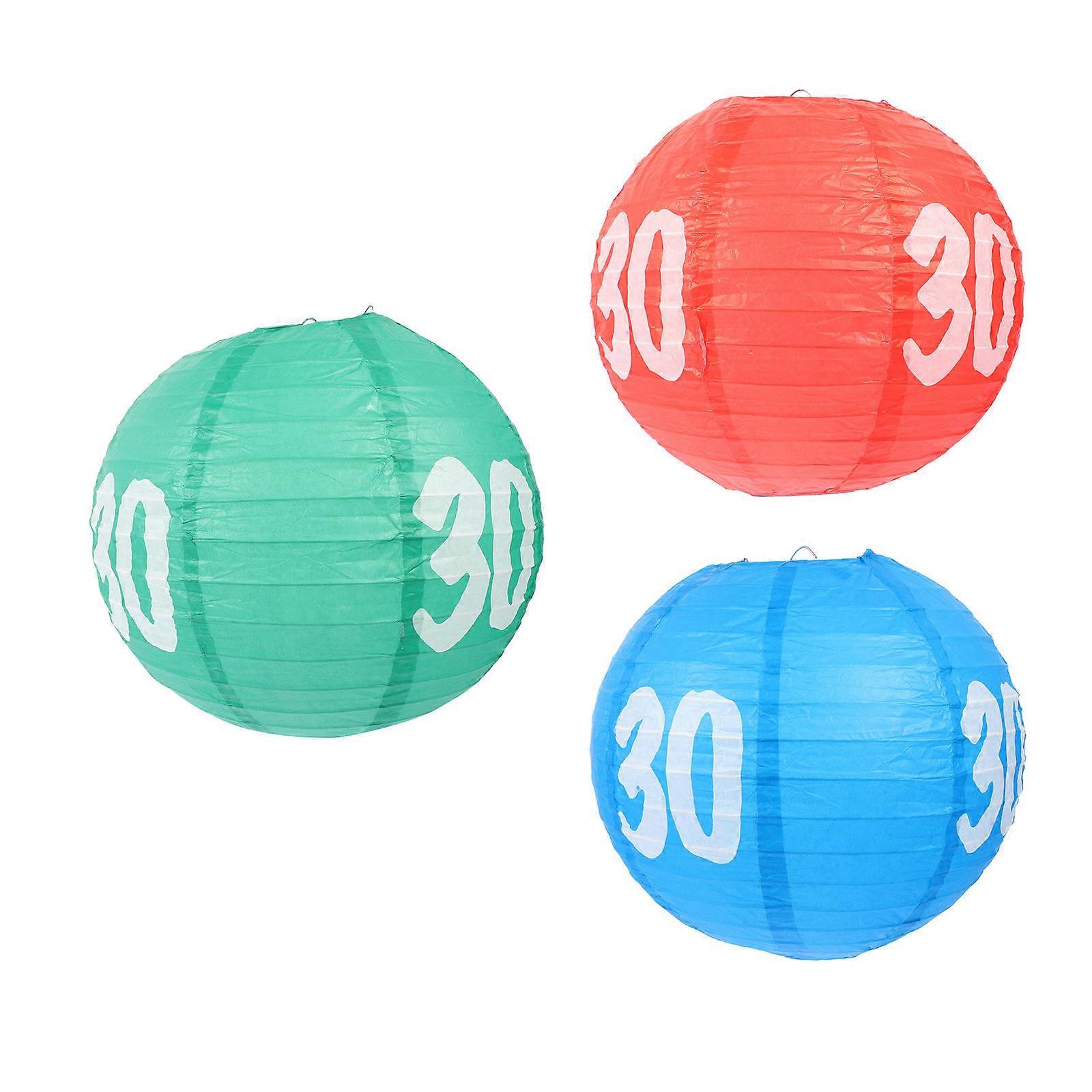 Macaron-Colored Lantern Assorted Color 25X25X18CM Party Decoration 3Set