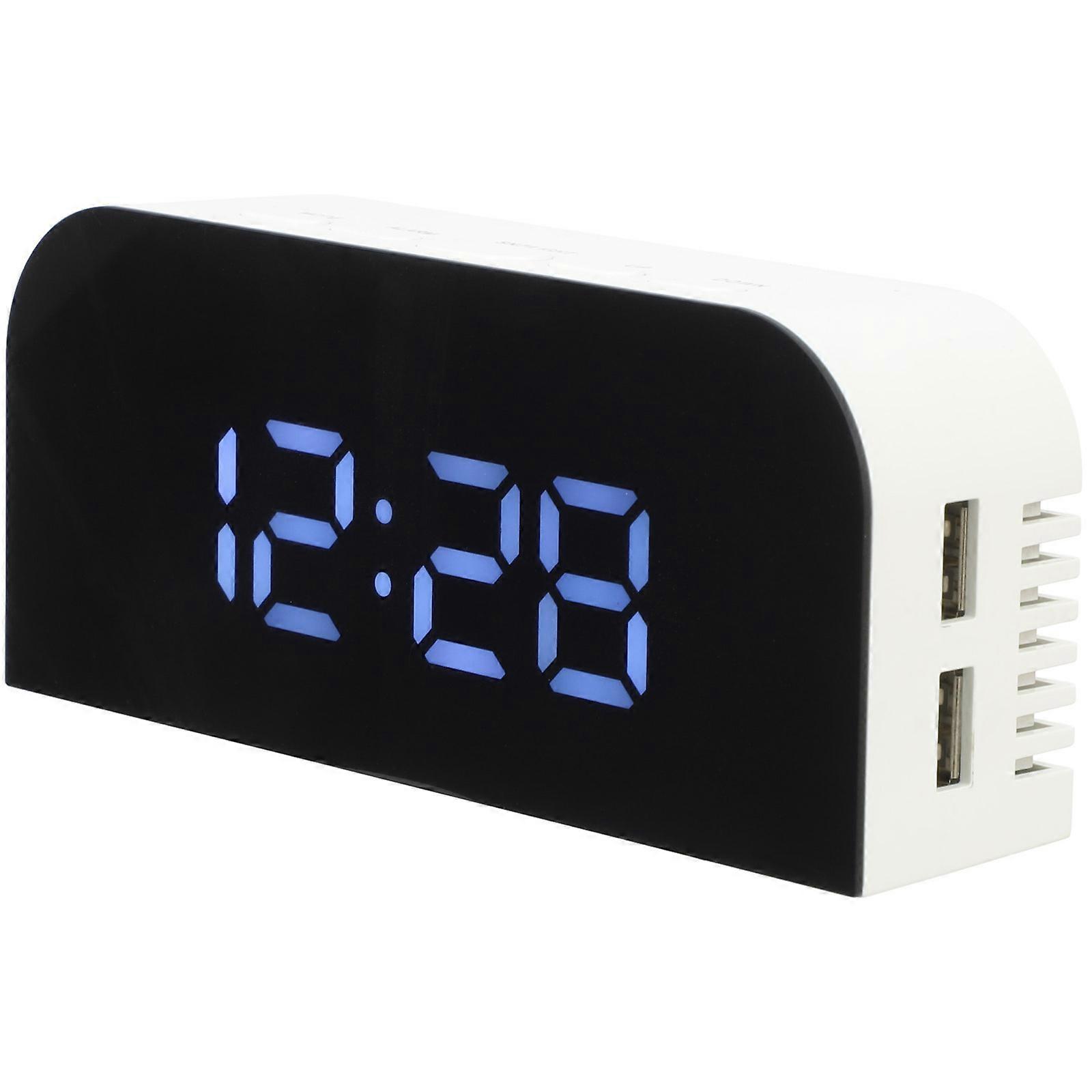 Tabletop Clock With Temperature Digital Clocks For Bedrooms General Users Black Color 14x6.2x4cm 1Pack