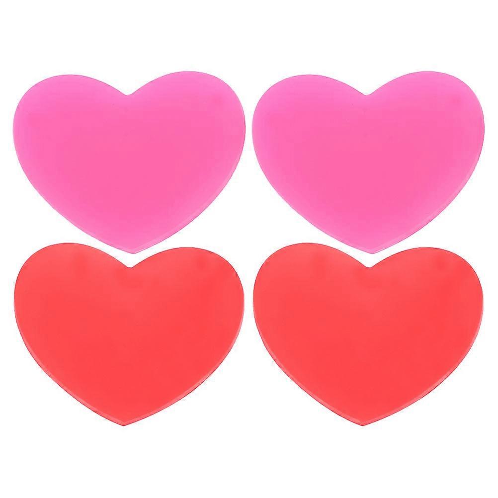 Tennis Racket String Dampener Vibration Reduction Fun Tennis Dampener Red Heart 4Pcs
