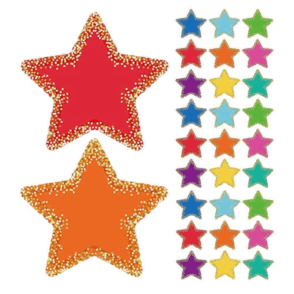 スターパターンカットアウトカードストックDIYクラフト教室の掲示板壁の家の装飾アソートカラー8.80X8.30X0.10CM 108シート