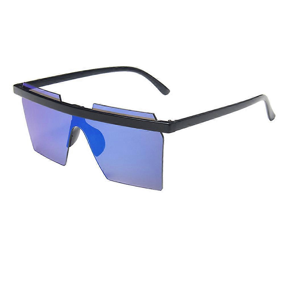 Fasjonable solbriller for kvinner runde strandbriller blå AC materiale 1 stk