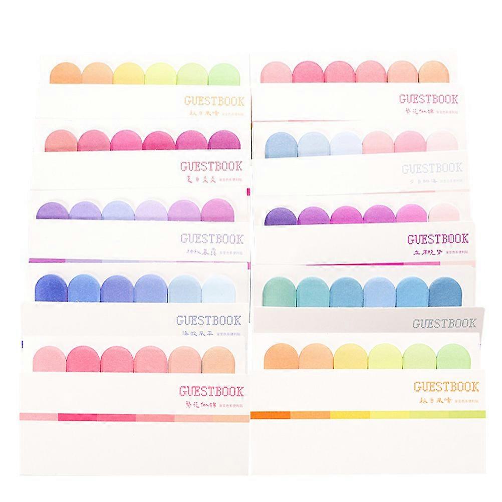 Memo Note Pads Marking Stickers Paper Page Mat To-Do Lists Household Items 12x7.3Cm 10Pcs