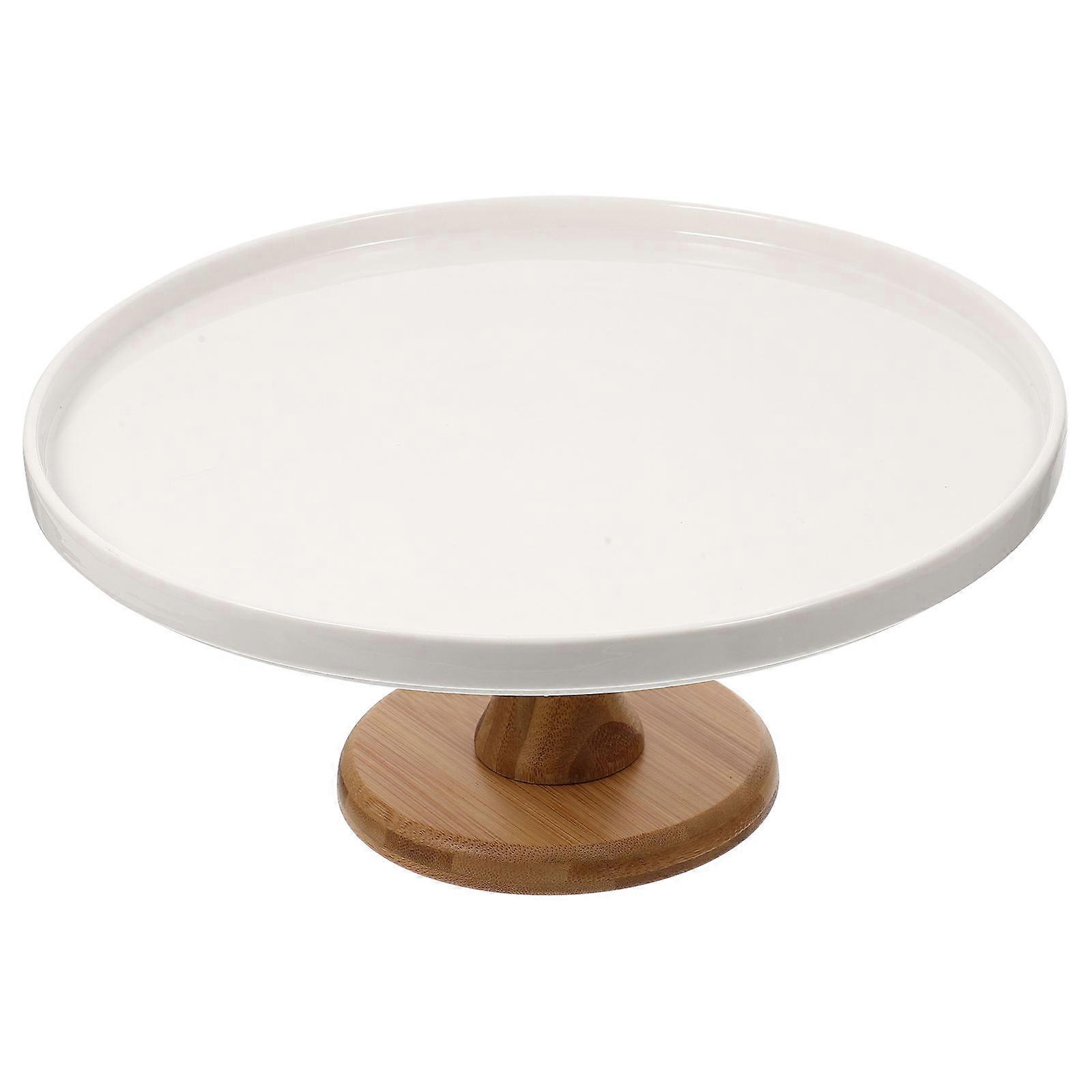 Ceramic Cake Display Plate For Birthday Parties Dessert Tray 27x27cm Elegant Design 1Set