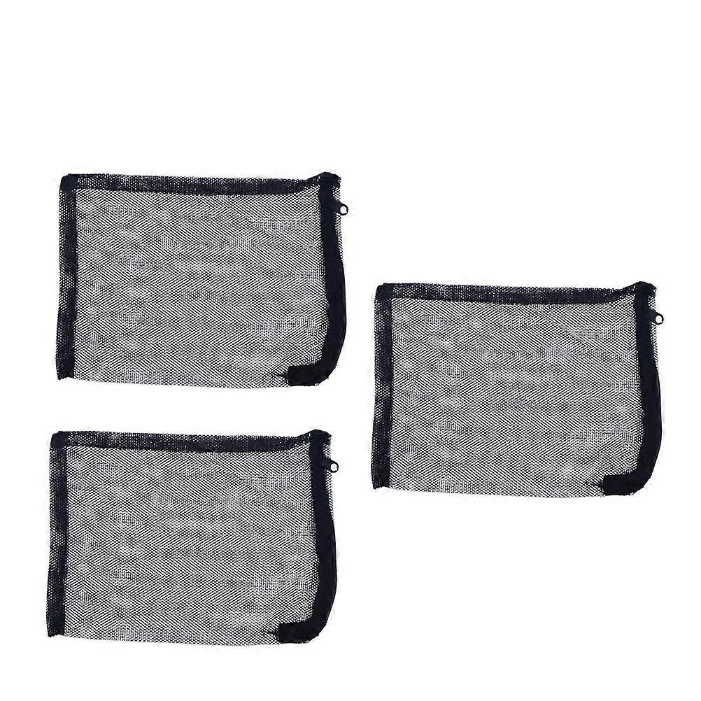 Planting Bags For Pond Mesh Aquarium Fish Carrying Black 15x20cm Prevent Media Entering 3Pcs