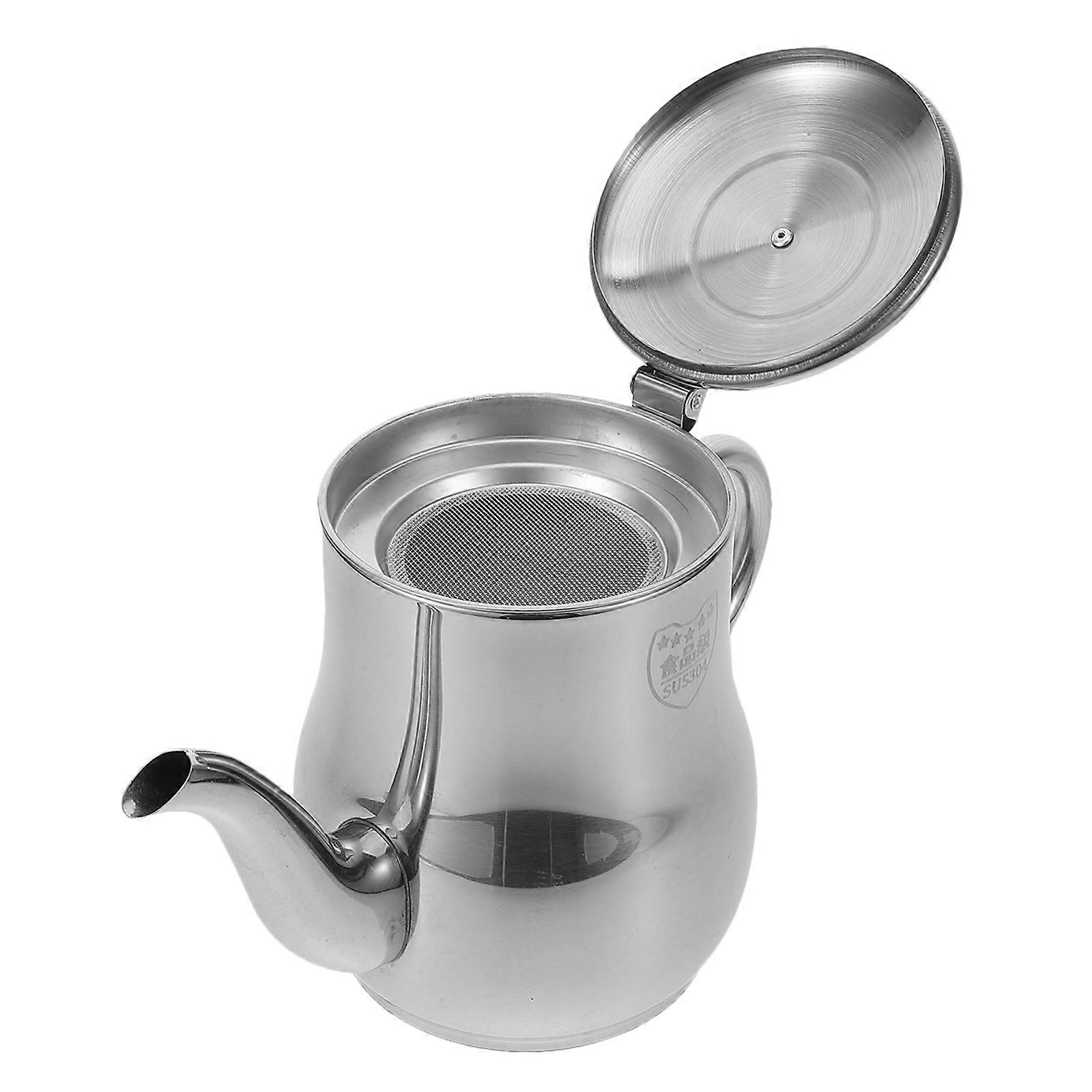 Stainless Steel Oil Dispenser, Multi Functional Leak Proof Sauce Container for Kitchen Use with Cooking Oil, Vinegar & Sauces Storage