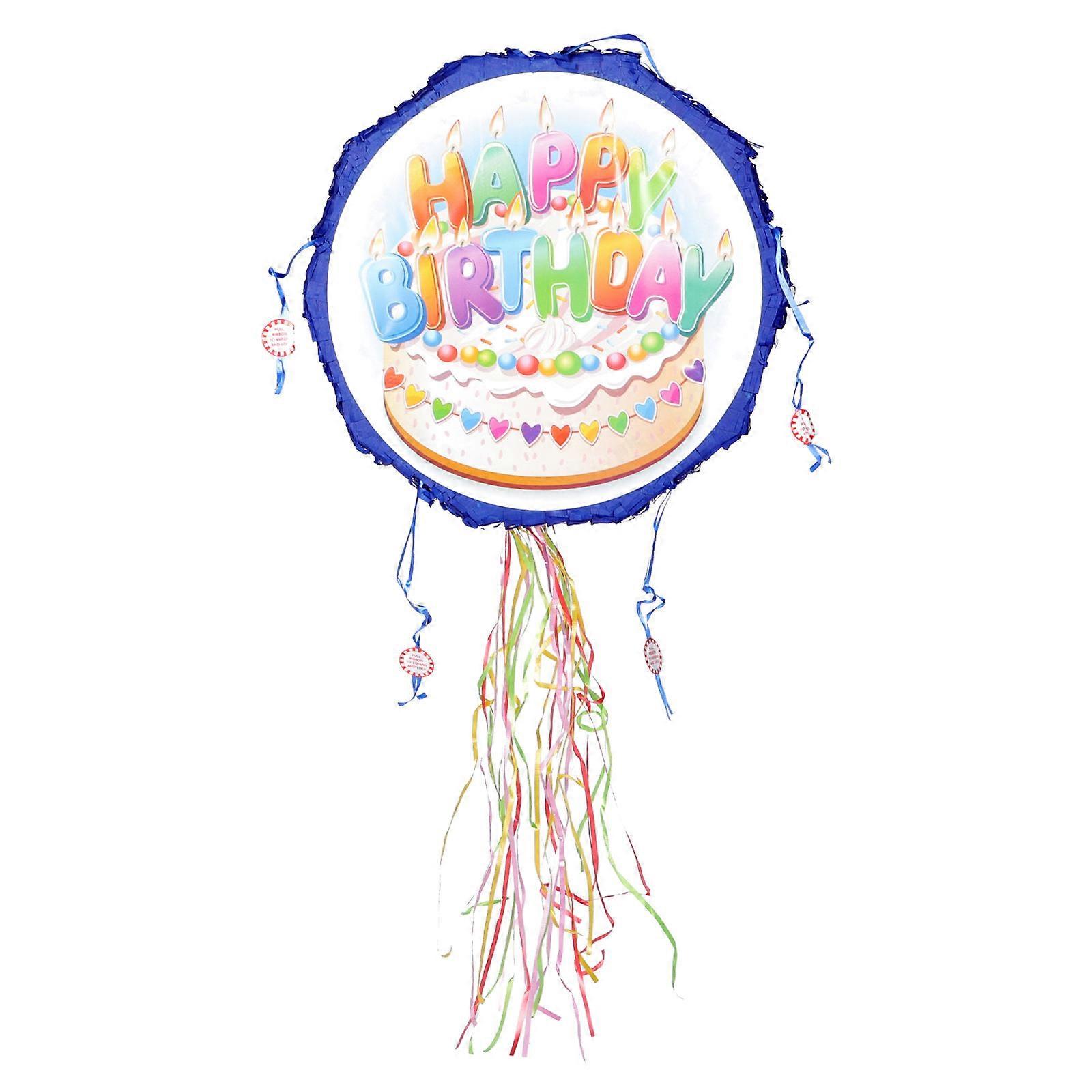 Cake Decorations Pinata Birthday Party Favor Supplies Cake Shape Assorted Color 44x44cm Game Toy 1Set
