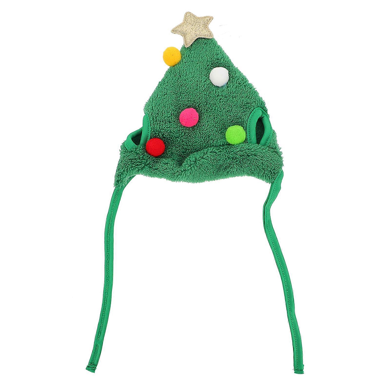 Green Dog Christmas Hat Made of Polyester Perfect for Pet Party Costume Lightweight and Comfortable Fits Most Dogs and Cats