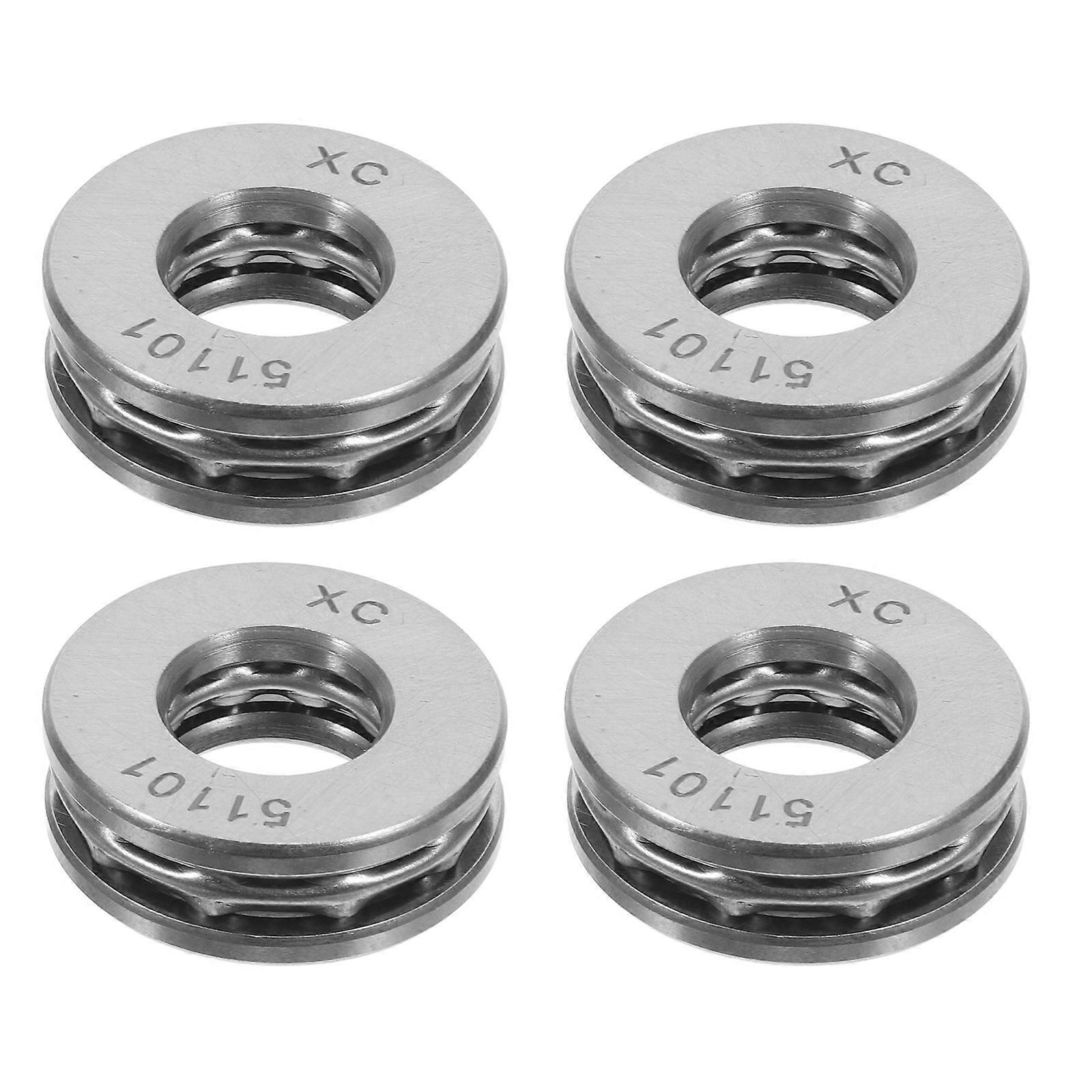 Thrust Ball Bearings Smooth Rotation Carbon Steel For Turntables Mechanical Engineering 12x26x9mm 4Pcs