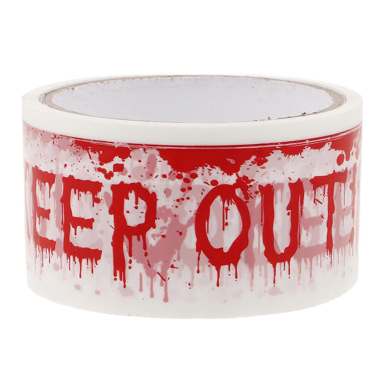 Halloween Party Caution Tape PVC Warning Strip for Warning 1 Roll Use