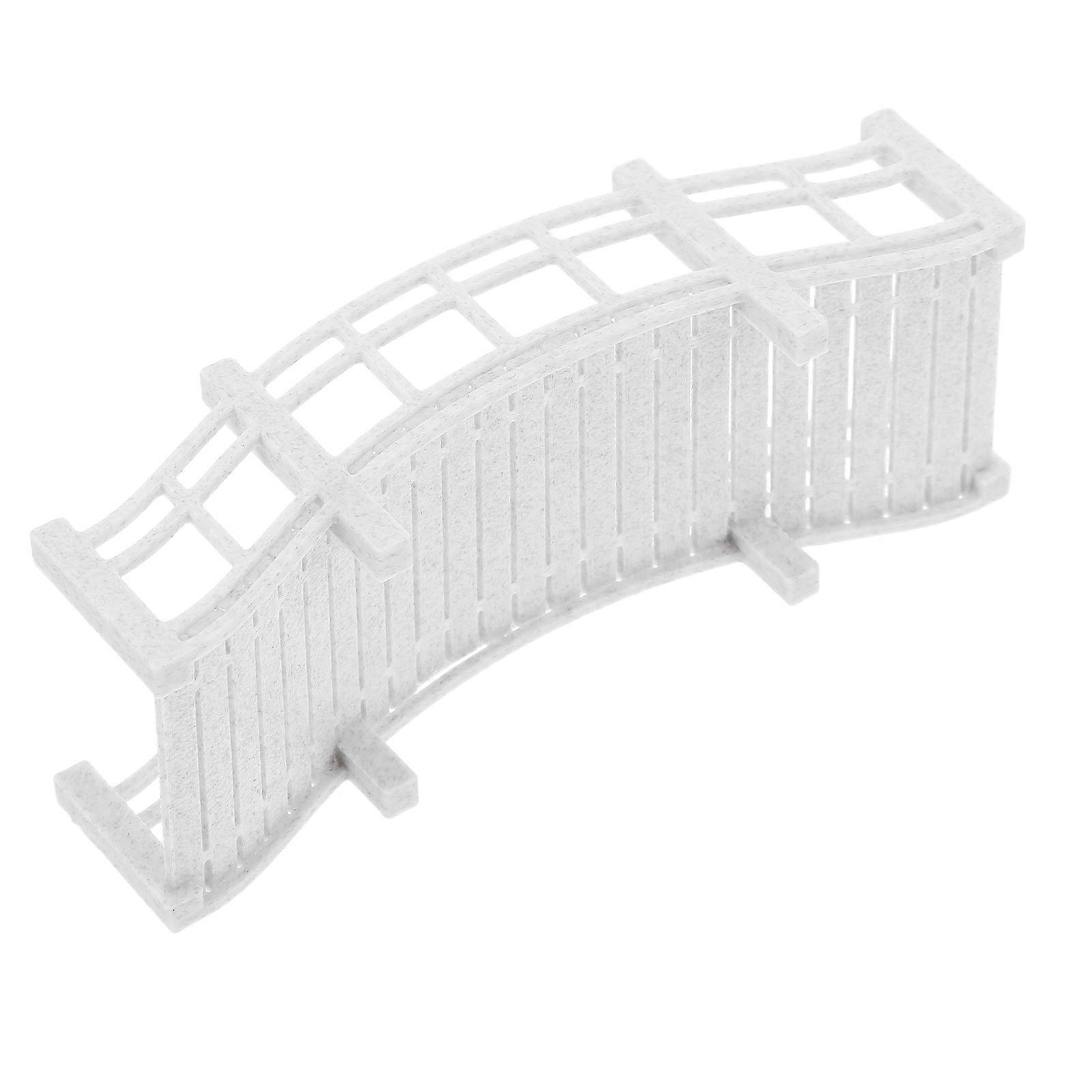 Fairy Garden Bridge Miniature Arch Bridge For Micro Landscape Accessory Grey 10.70X4.00X3.10CM Waterproof 1Pcs