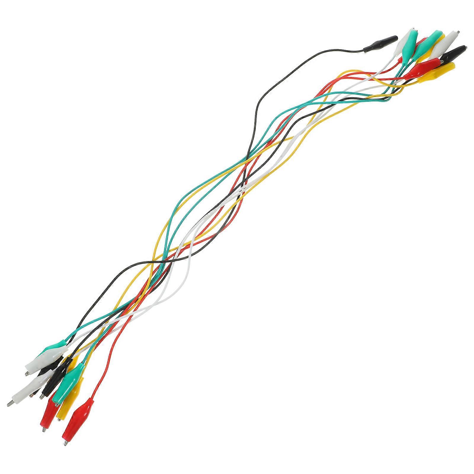 Cable Tester Jumper Wire Clips Double-Ended Clips Test Lead Set Electrical Equipment Red 10Pack