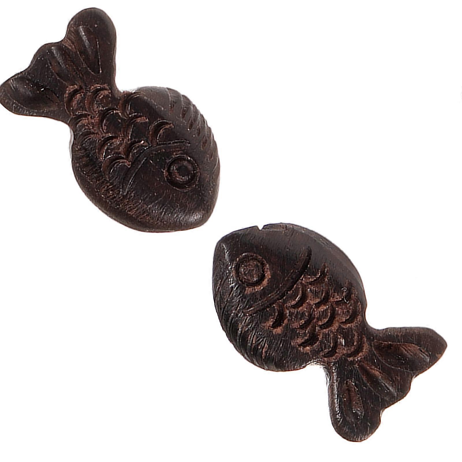 Retro Fish Pendants for DIY Keyring Bag Charms | Antique Style Hanging Decor Craft Ornaments | Durable Vintage Wood Accessories with Fine Details