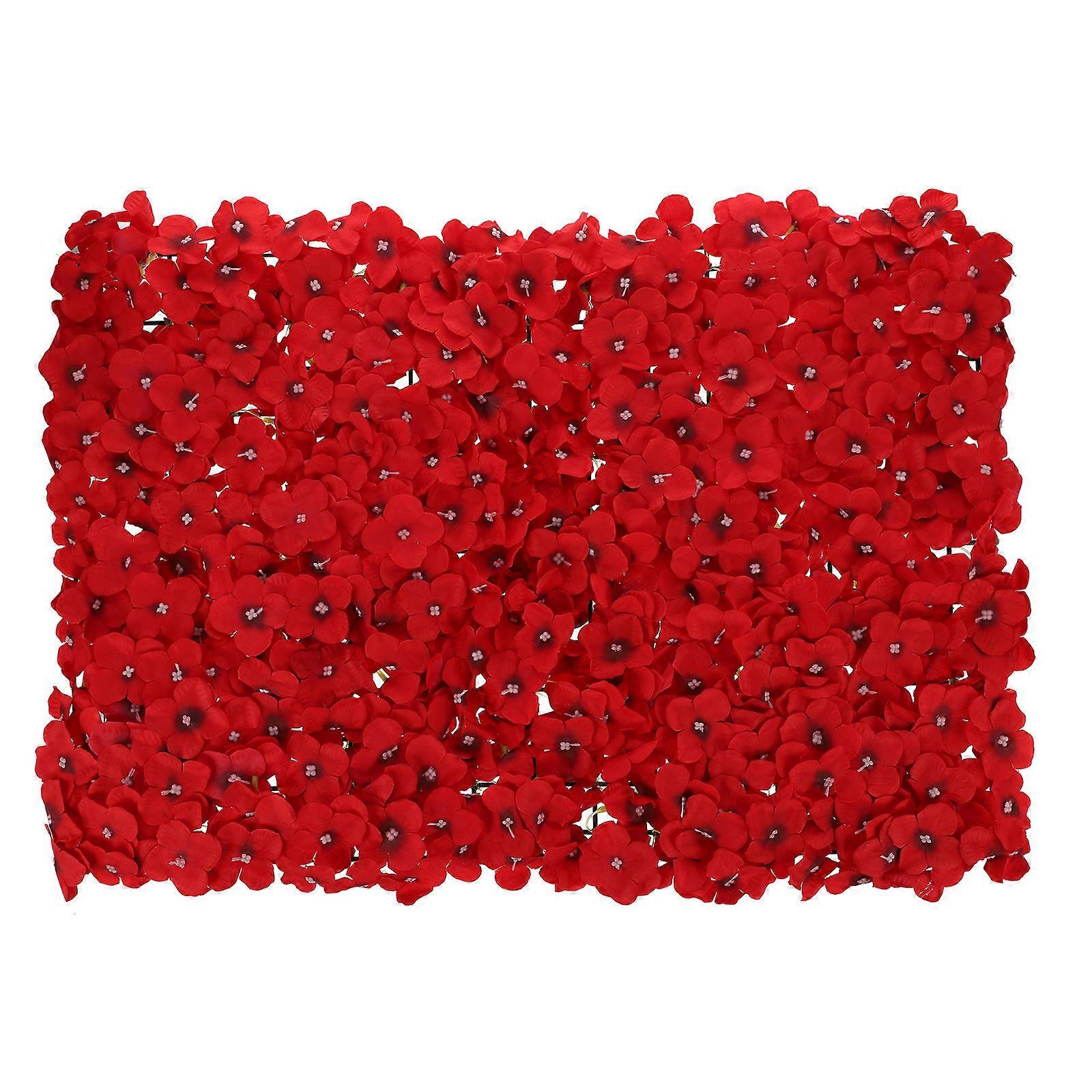 Simulation Hydrangea Flower Red Plastic Flower Wall Home Decoration Realistic 40x60CM 1Pcs