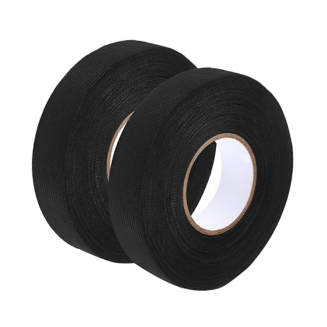 High Temperature Resistant Tape 1 Set 2 Rolls Black Thin Polyester Nonwoven Fabric For Automotive Wiring Harness