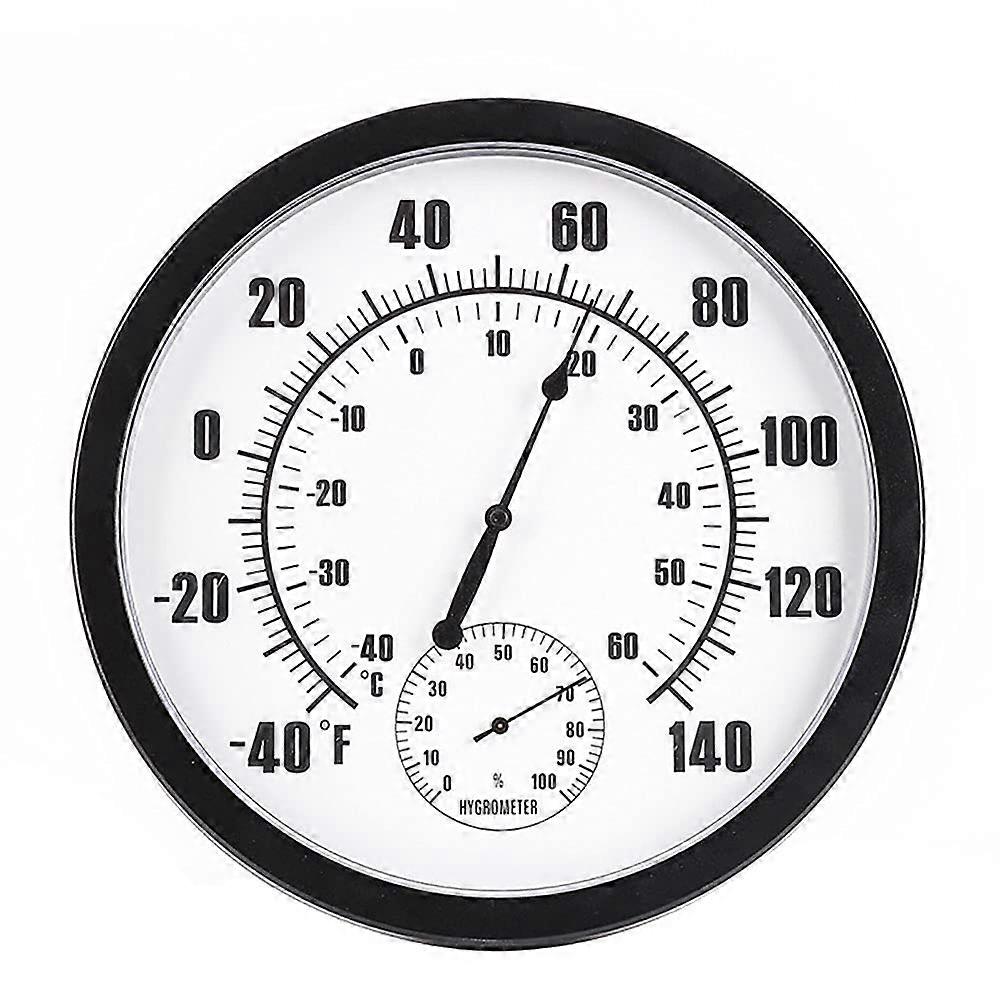 10 Inch Wall Mounted Thermometer Hygrometer Weather Station Easy Reading Display for Home Big Screen, B