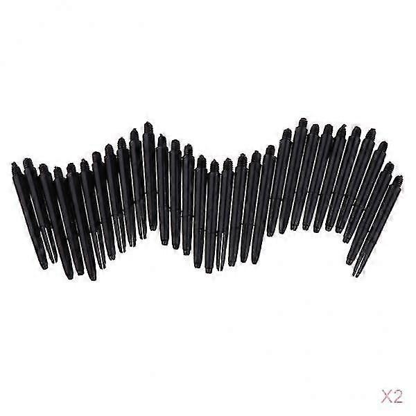 60 Pieces Durable Nylon 2BA Thread Dart Shafts Dart Stems Medium 43mm Black