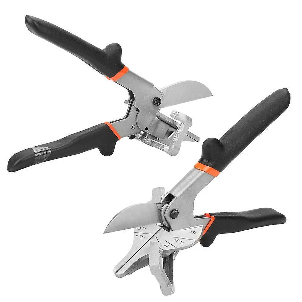 Multi-angle miter cutter for PVC pipes, adjustable hand tool from 0° to 135°