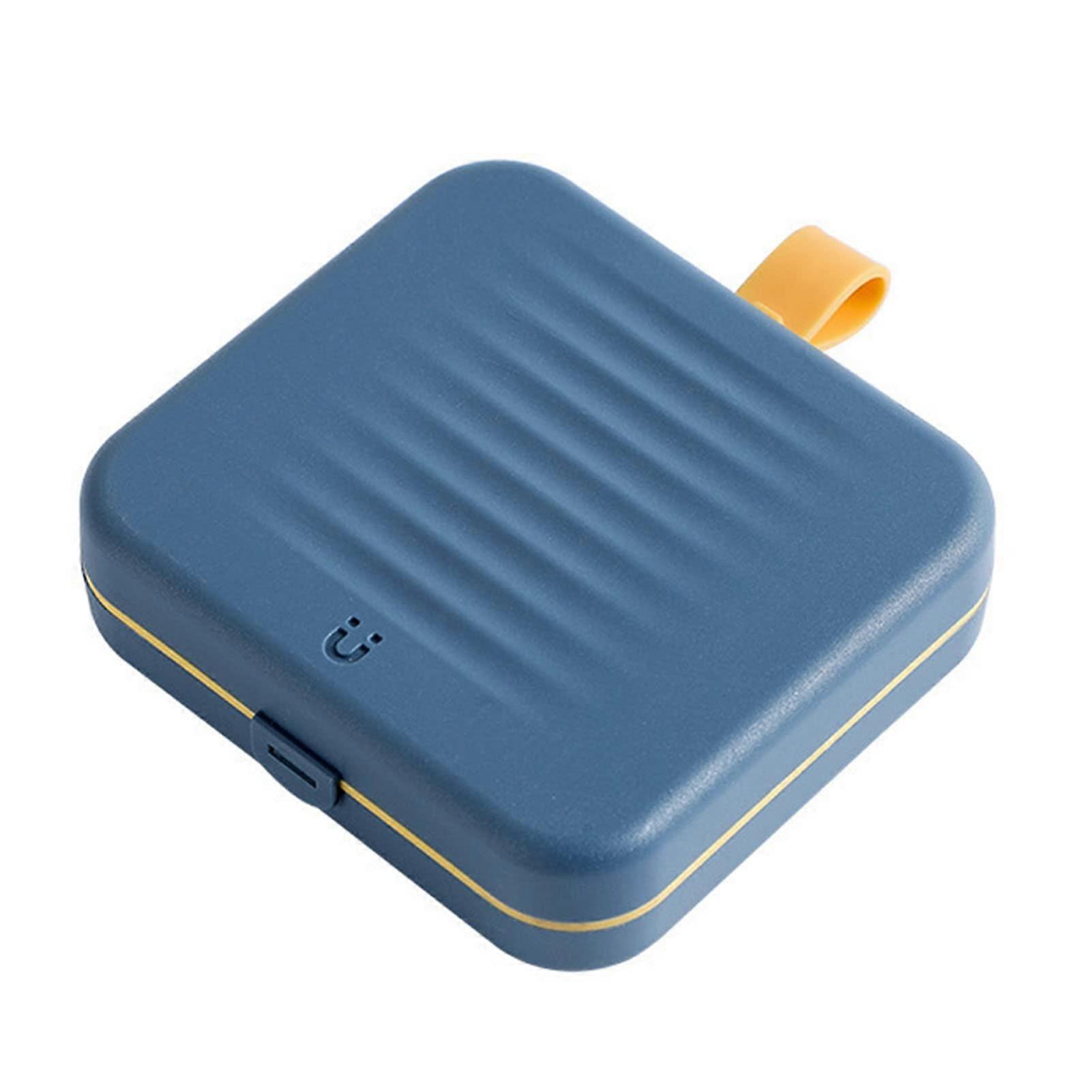 Magnetic Sewing Box Mini Sewing Kits Storage Box for Beginners DoubleLayer Portable Organizer for Home and Travel Blue