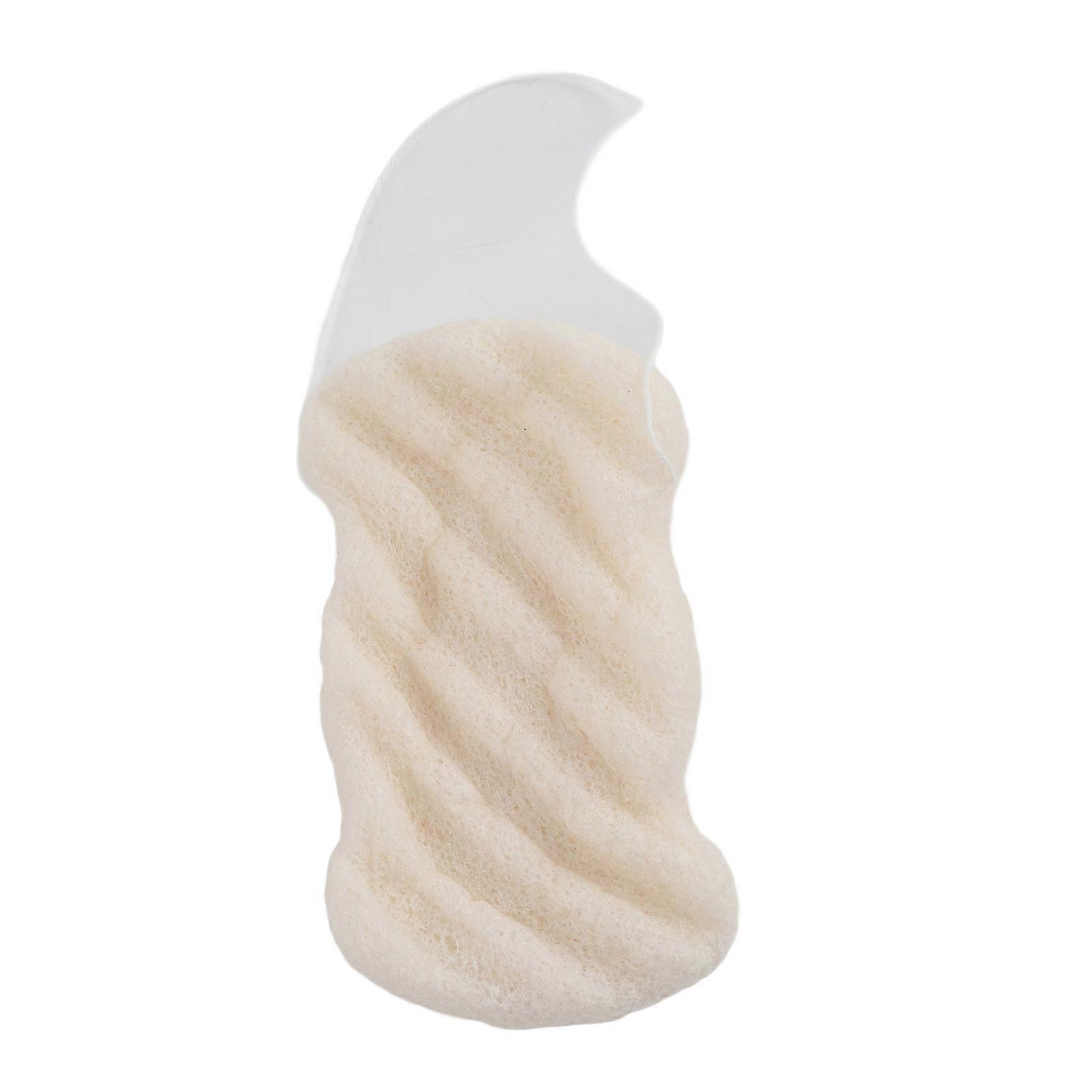 Konjac Facial Sponges, Long Wave Type, Large Size, for Body and Face, Natural, Dry, 01#